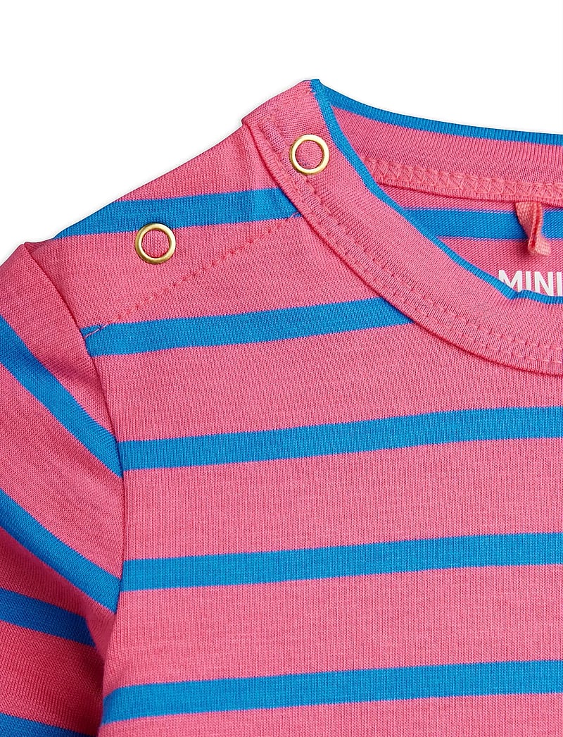 Mini Rodini - Stripe yd ls body - long-sleeved bodies - pink - 2