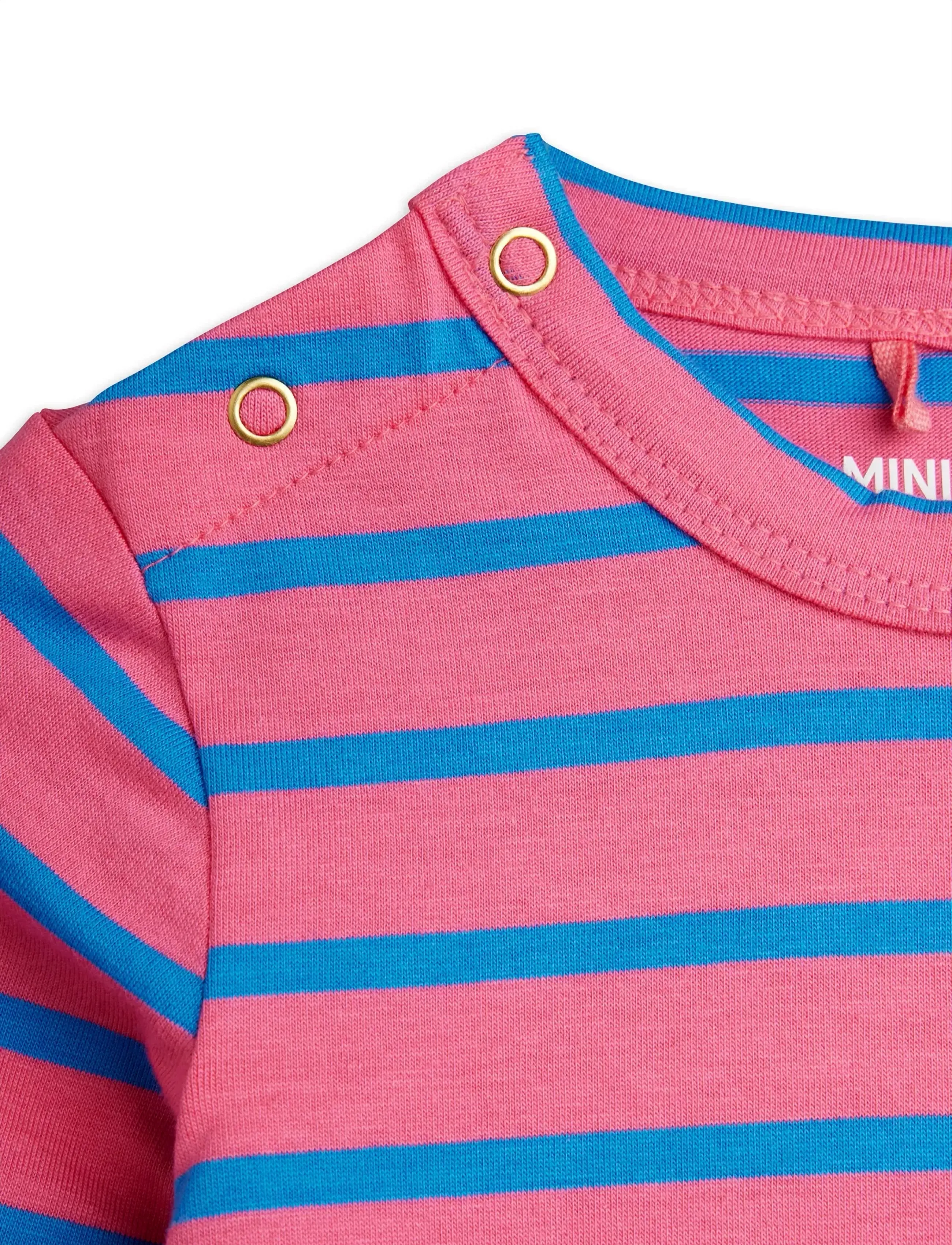 Mini Rodini - Stripe yd ls body - langærmede - pink - 2