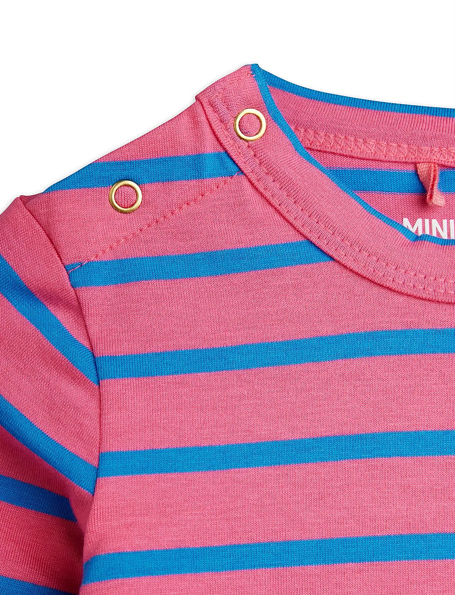 Mini Rodini - Stripe yd ls body - pikkade varrukatega bodid - pink - 2