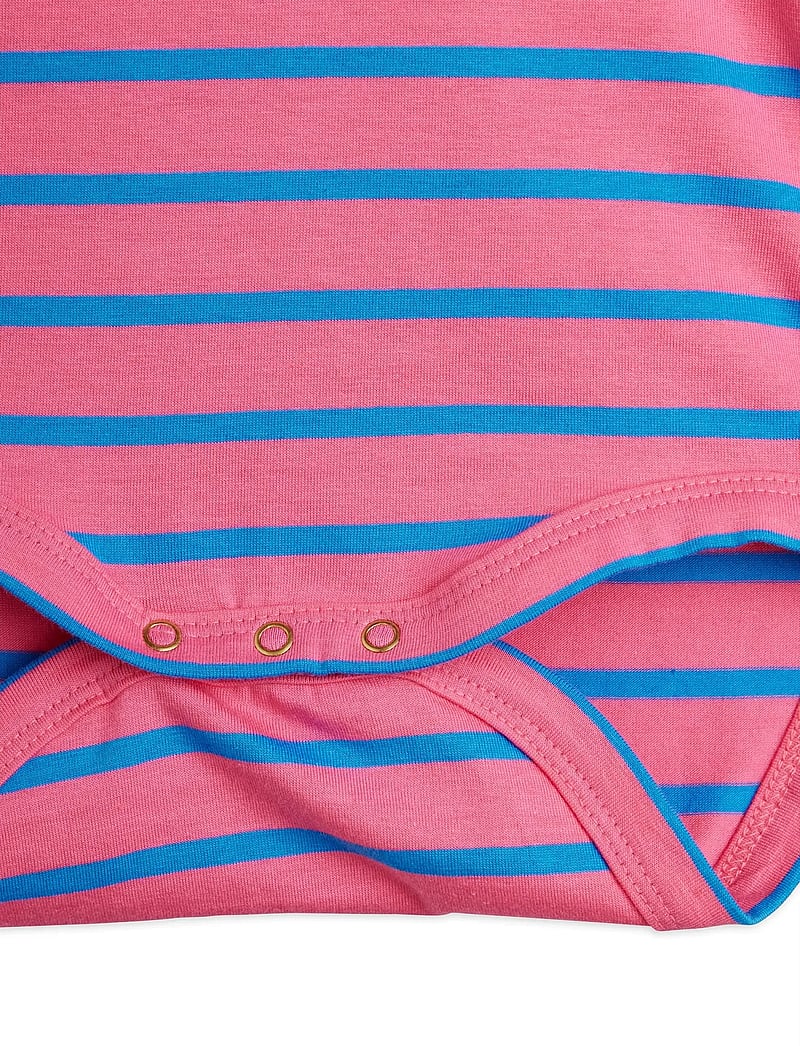 Mini Rodini - Stripe yd ls body - long-sleeved bodies - pink - 3