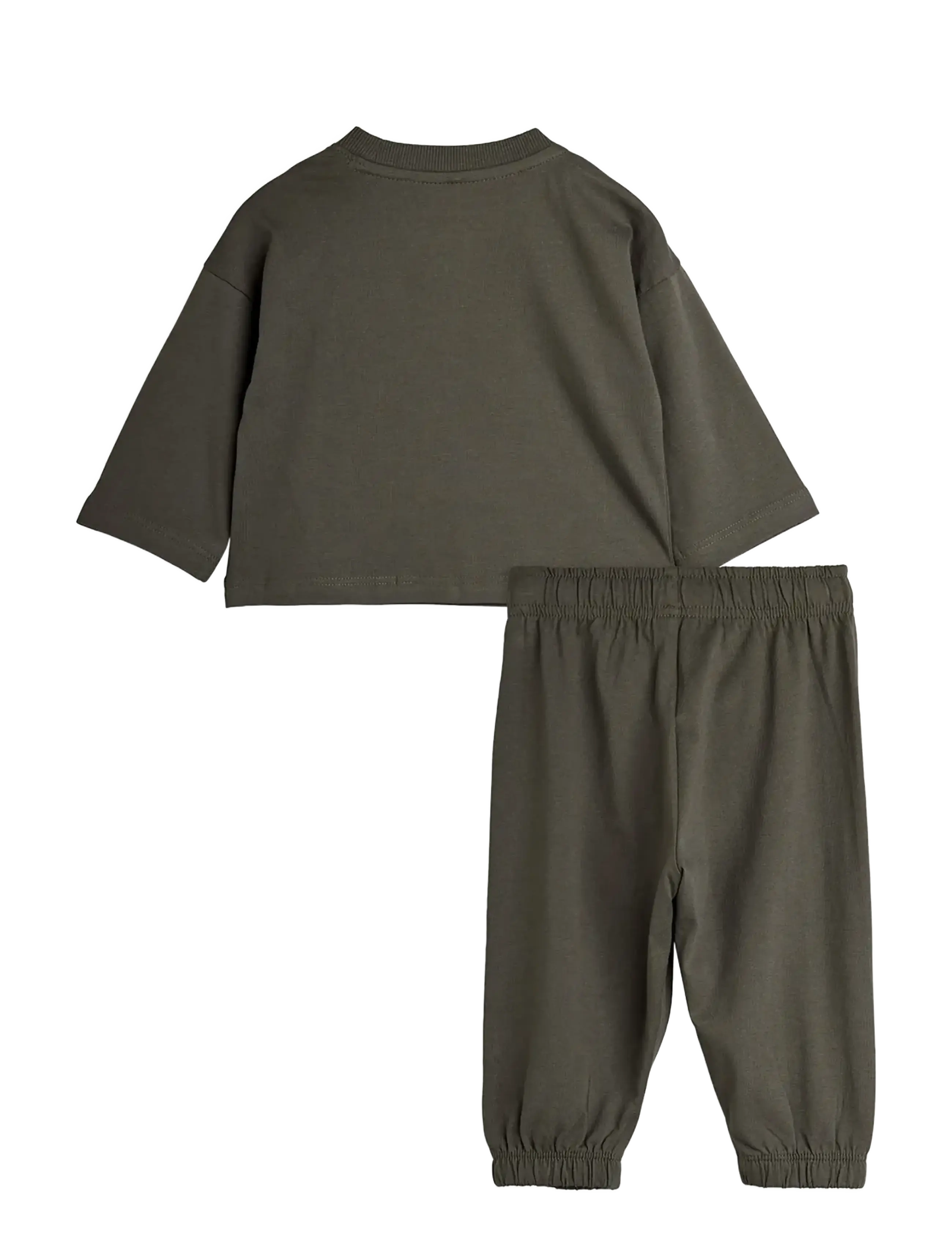 Mini Rodini - Alien travel agency sp baby set - sets mit langärmeligem t-shirt - grey - 1