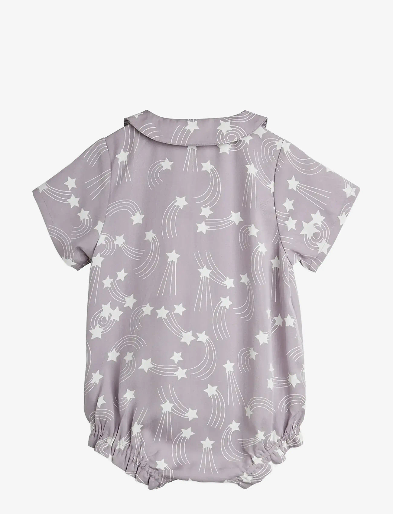 Mini Rodini - Starfall aop woven body - kurzärmelig - purple - 1