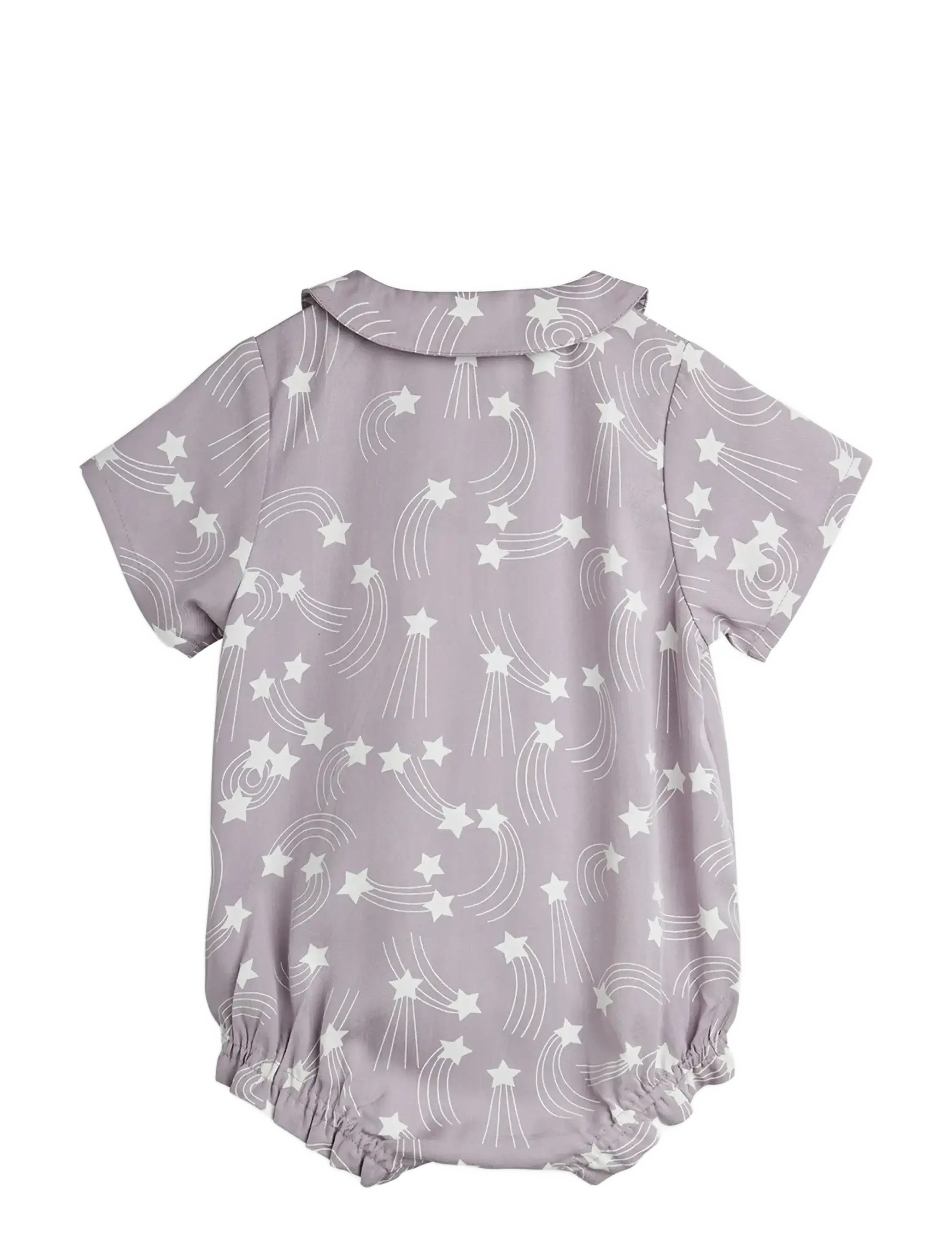 Mini Rodini - Starfall aop woven body - krótki rękaw - purple - 1