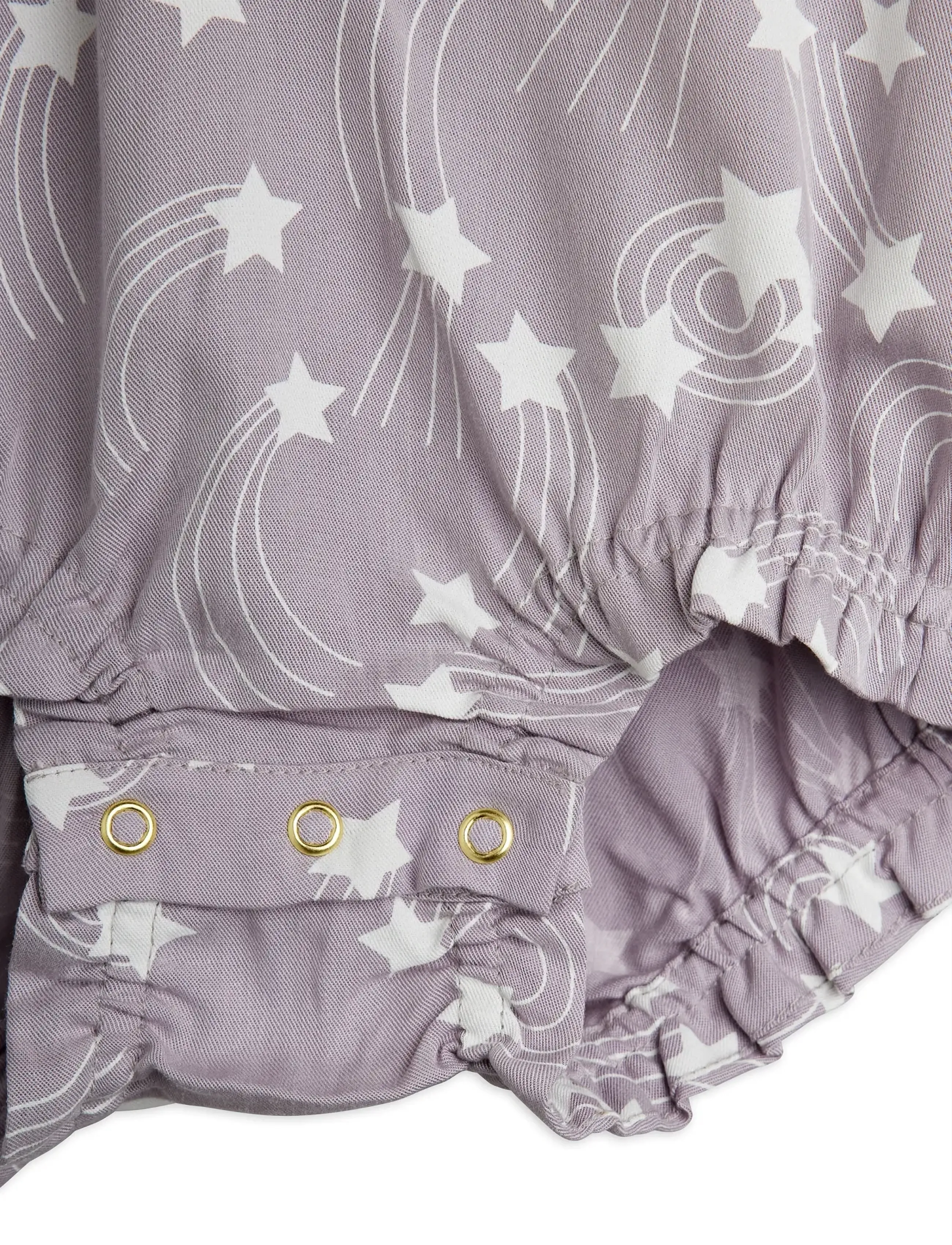 Mini Rodini - Starfall aop woven body - krótki rękaw - purple - 3