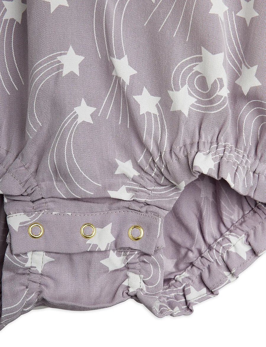 Mini Rodini - Starfall aop woven body - kortærmede heldragter - purple - 3