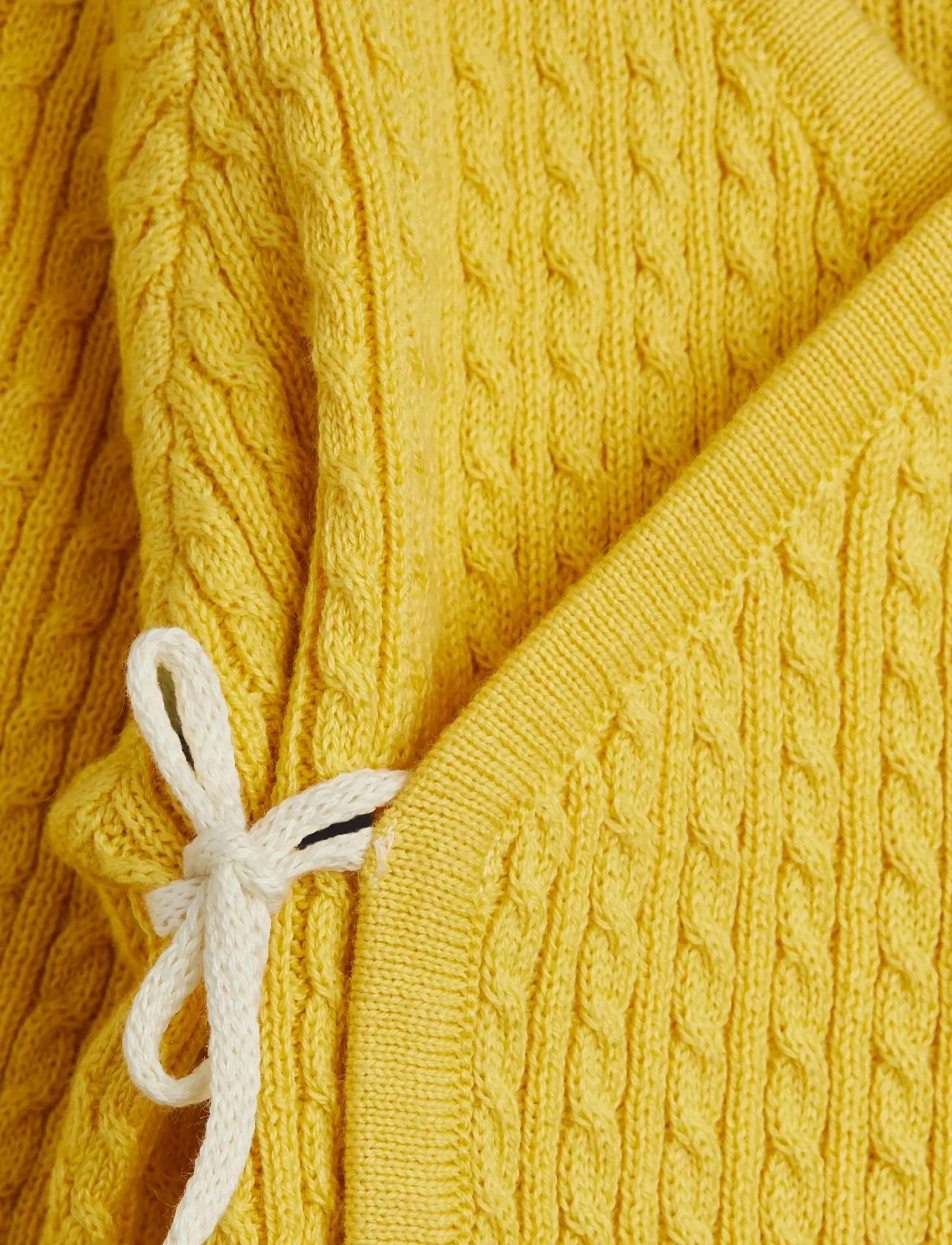 Mini Rodini - Cable knit baby kit - susegamieji megztiniai - yellow - 3