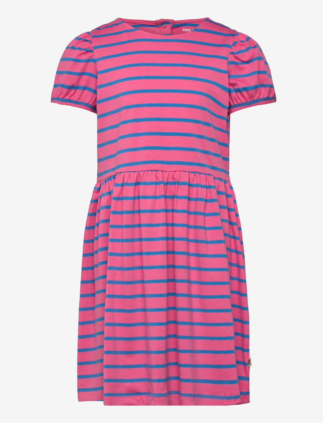 Mini Rodini - Stripe yd ss dress - kurzärmelige babykleider - pink - 0