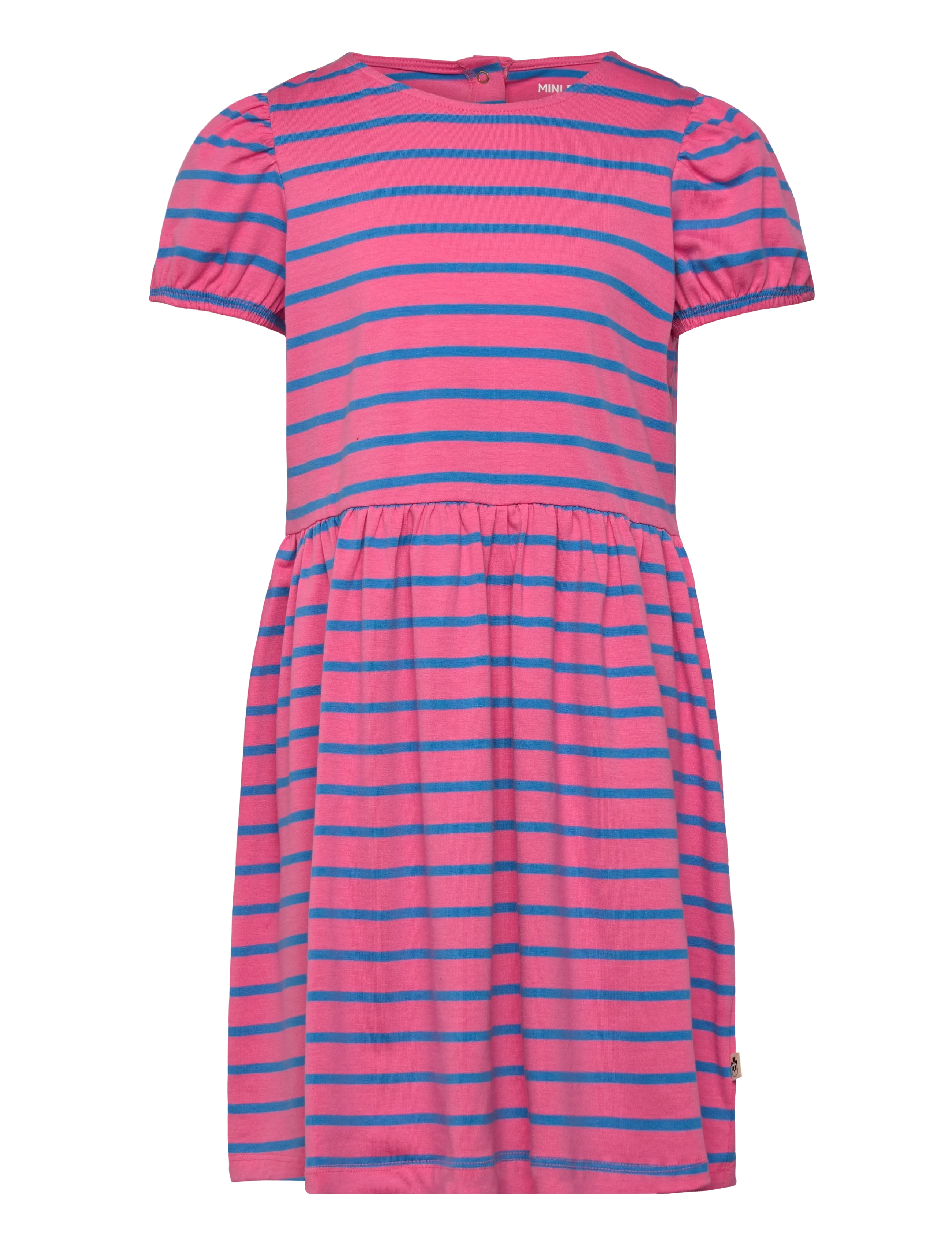 Mini Rodini Stripe yd ss dress - Tøj - PINK / pink/rose