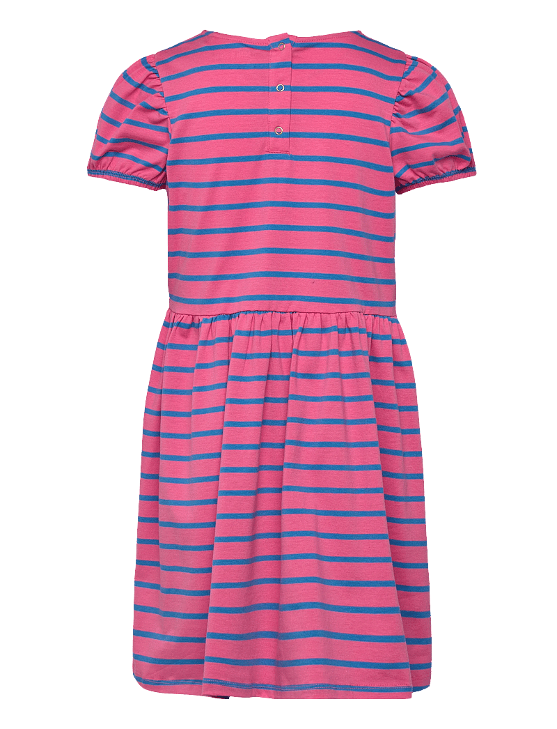 Mini Rodini - Stripe yd ss dress - lühikeste varrukatega beebi kleidid - pink - 1