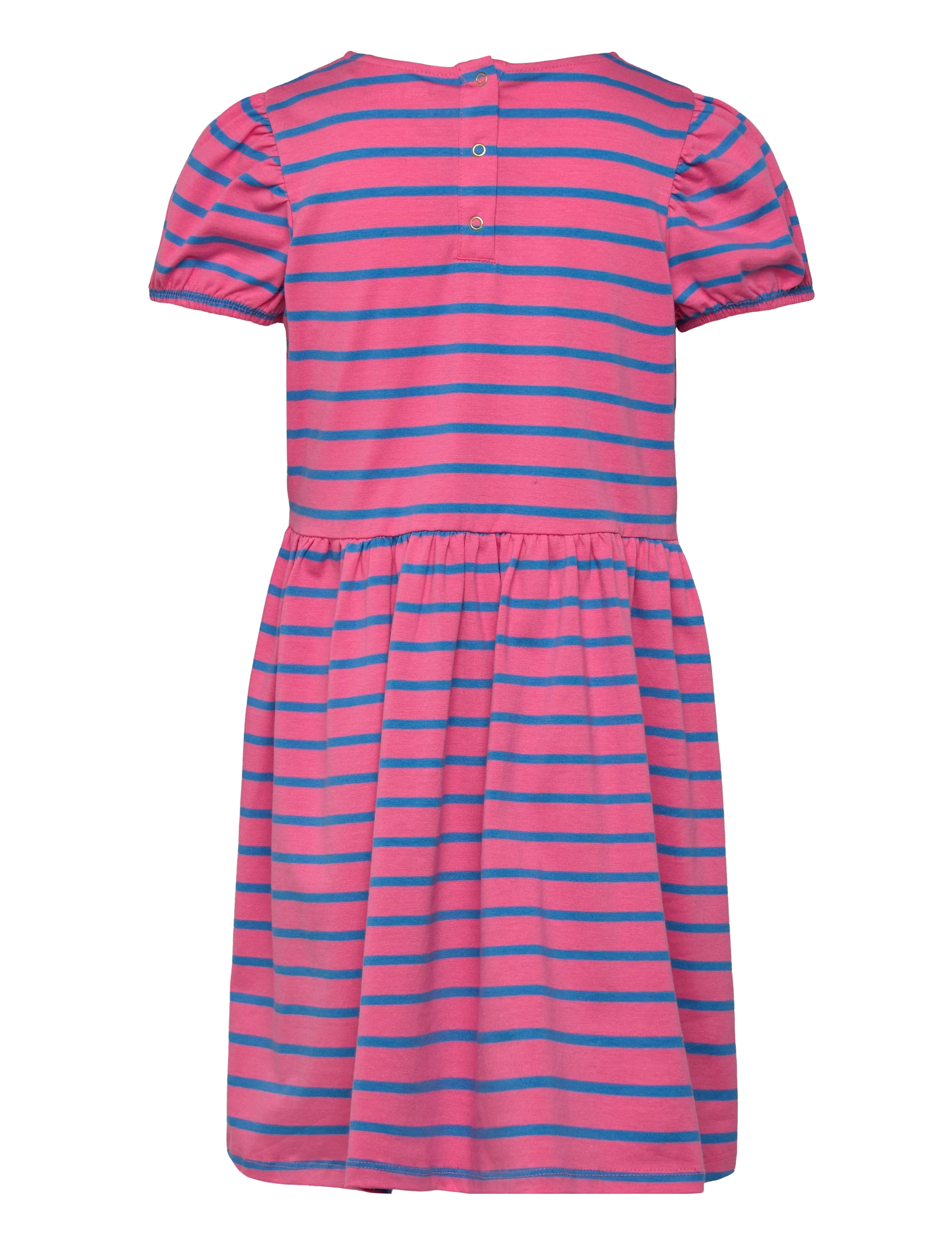 Mini Rodini - Stripe yd ss dress - short-sleeved baby dresses - pink - 1