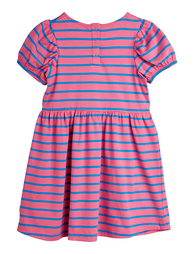 Mini Rodini - Stripe yd ss dress - lühikeste varrukatega beebi kleidid - pink - 2