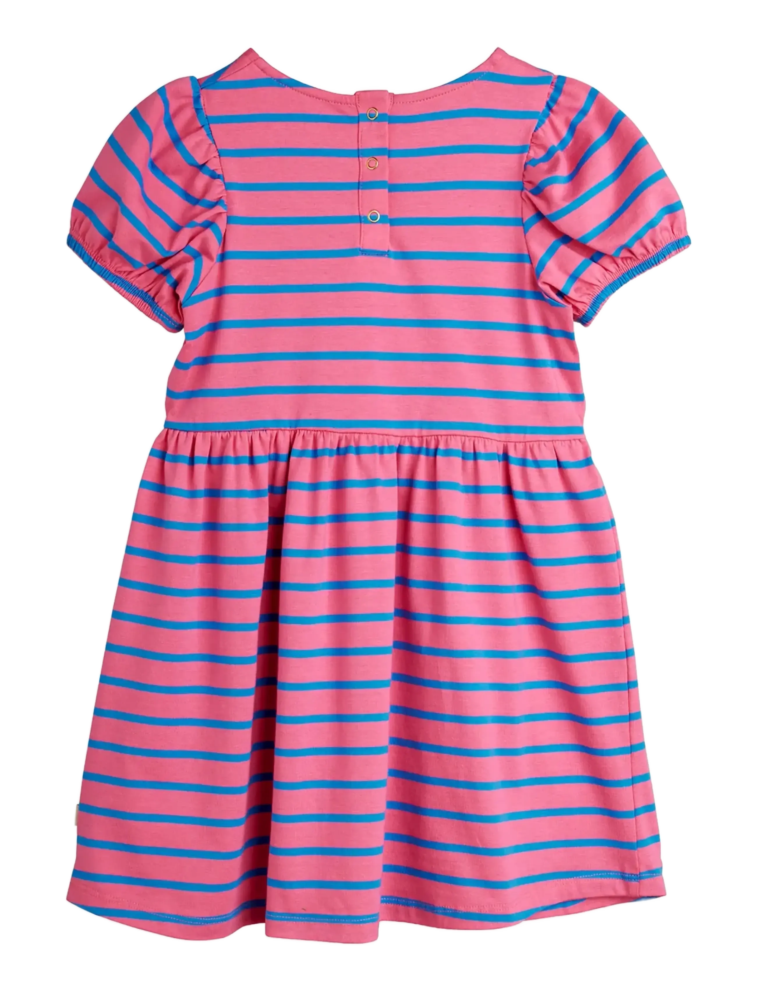 Mini Rodini - Stripe yd ss dress - short-sleeved baby dresses - pink - 2