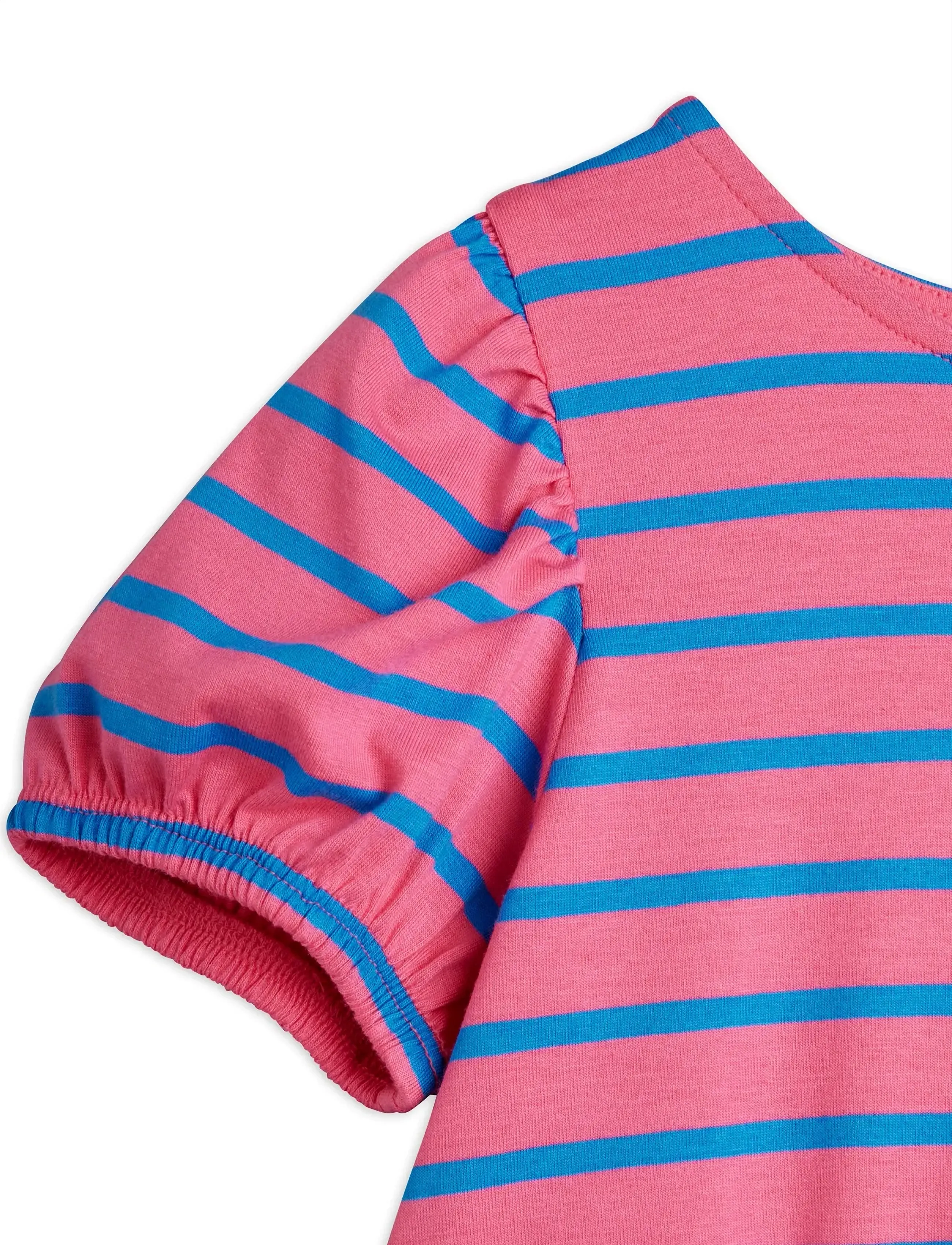 Mini Rodini - Stripe yd ss dress - short-sleeved baby dresses - pink - 4