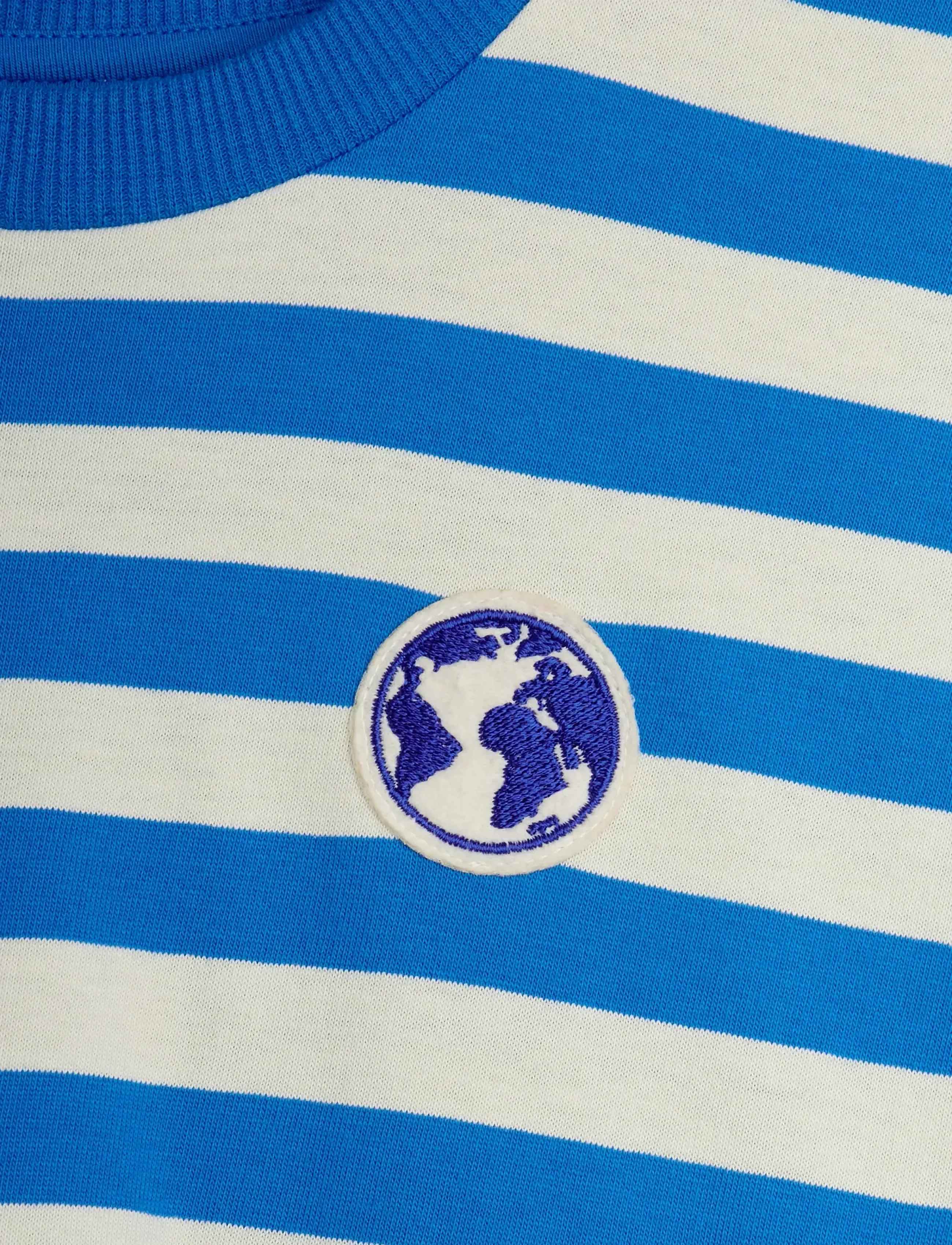 Mini Rodini - Earth yd stripe ss dress - kortärmade babyklänningar - blue - 2