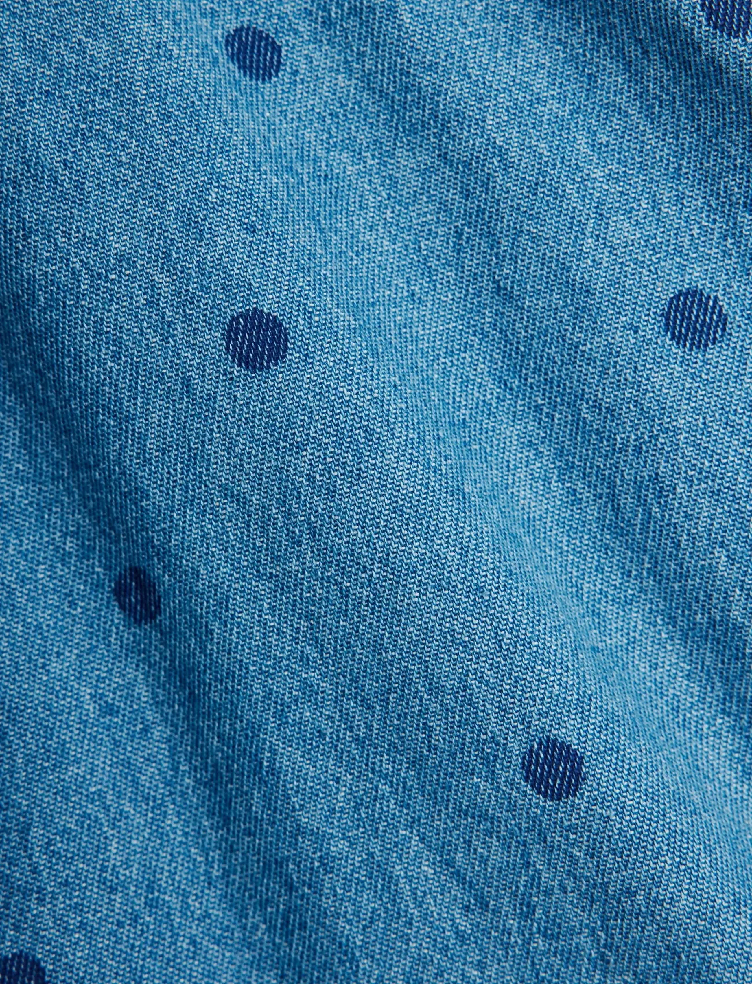 Mini Rodini - Lw denim dots aop strap dress - sleeveless baby dresses - blue - 3