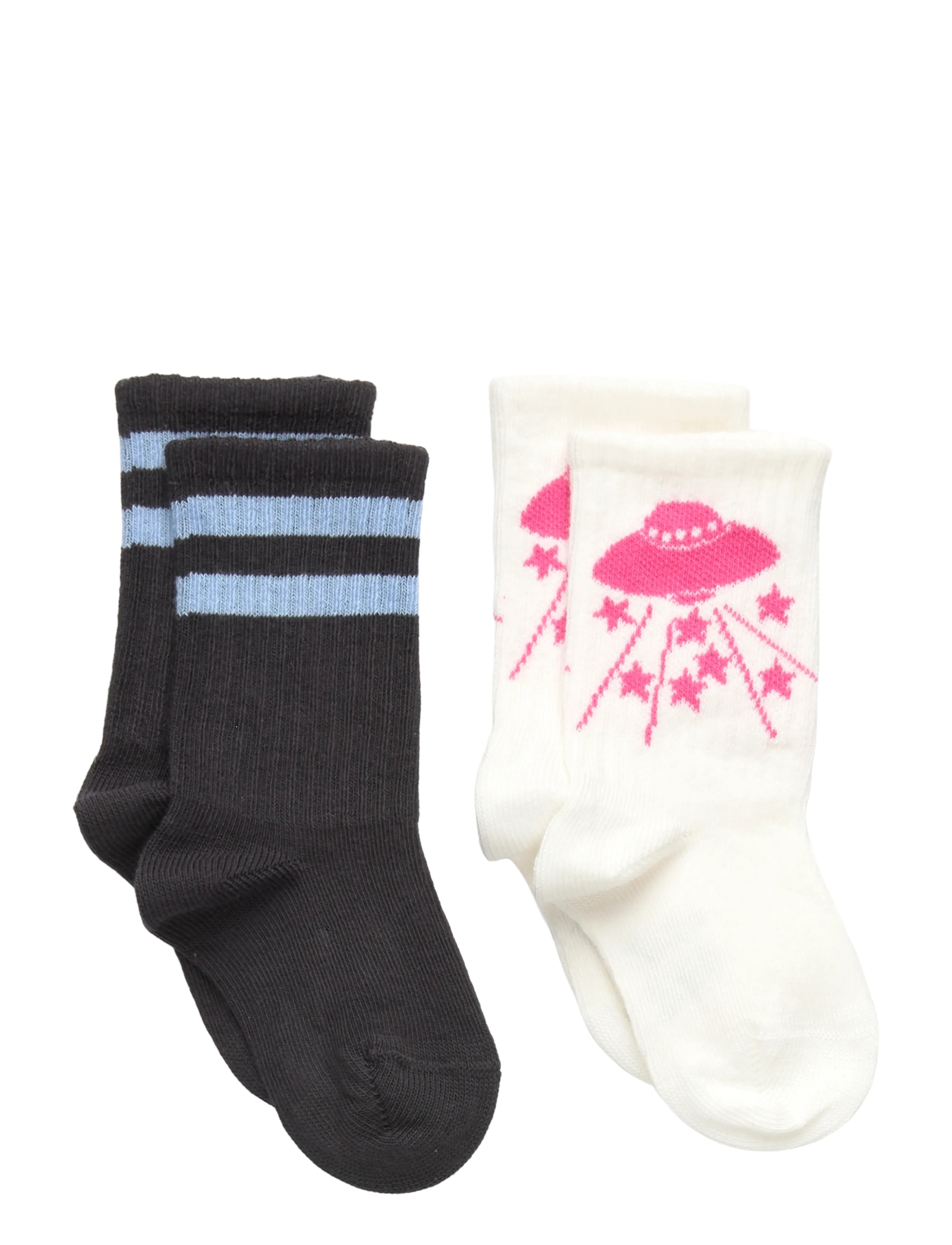 Mini Rodini Ufo 2-pack baby socks - Tøj - MULTI / blue