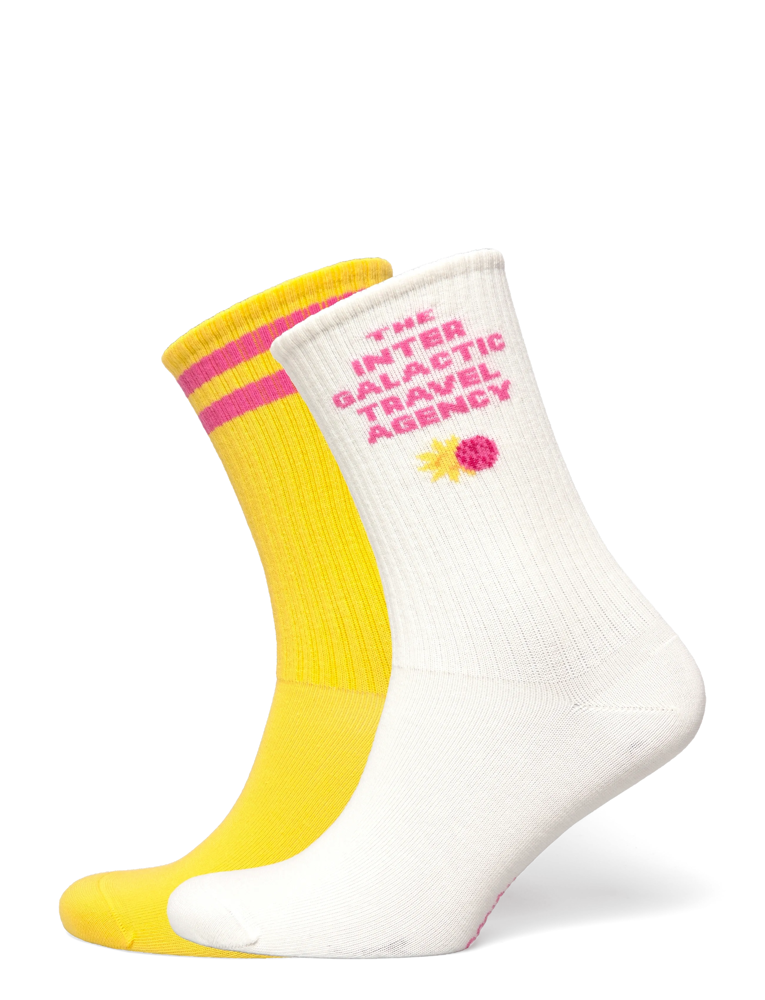 Mini Rodini Intergalactic 2-Pack Socks, 24/27, Socken & Strumpfhosen, Gelb - Kinder