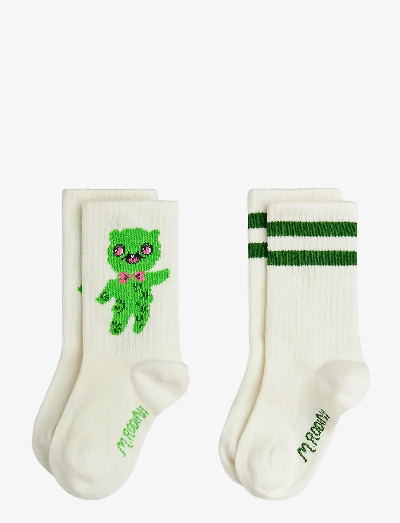 Mini Rodini - Alien 2-pack socks - baby socks - off-white - 0