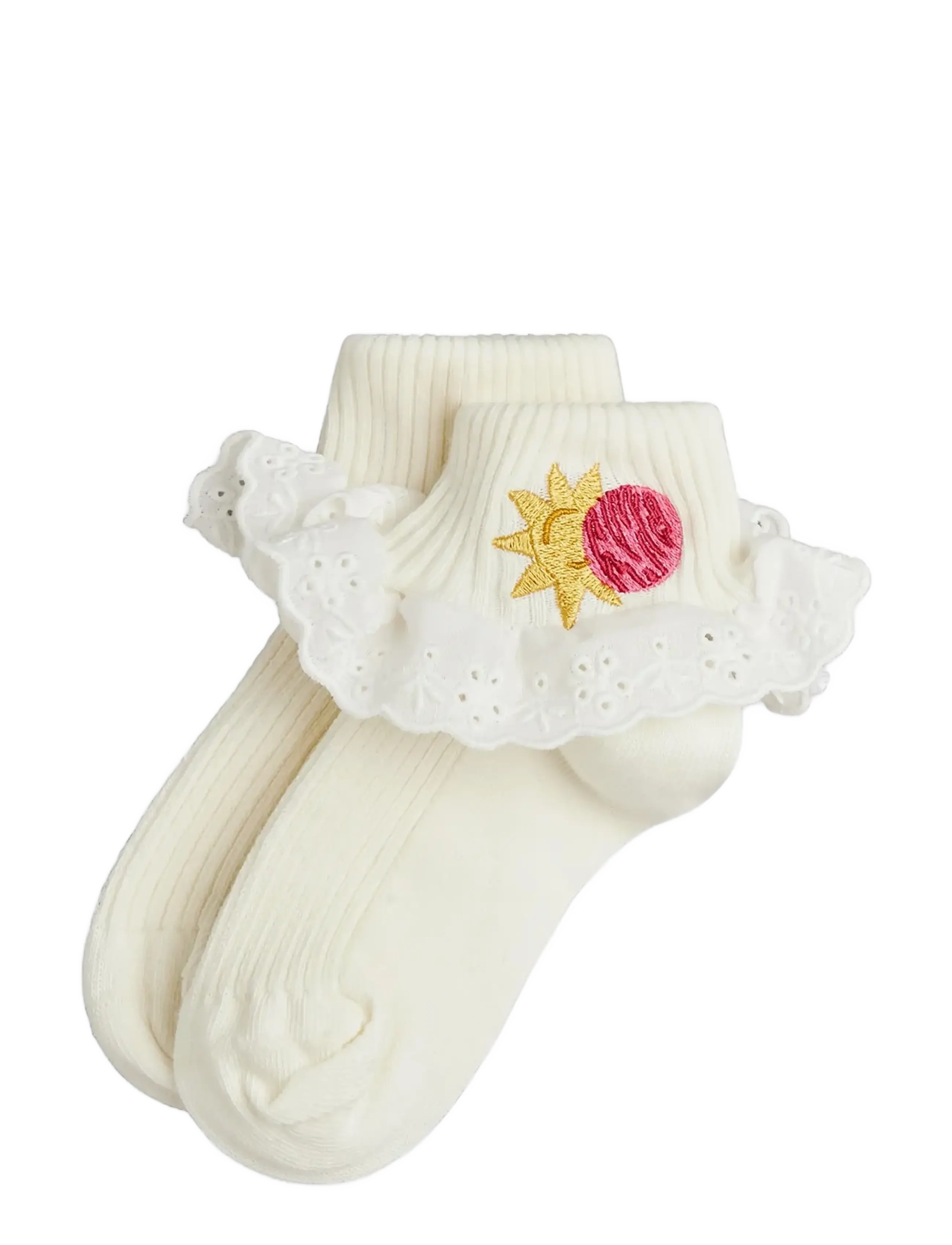Mini Rodini - Space lace 1-pack socks - die niedrigsten preise - off-white - 1