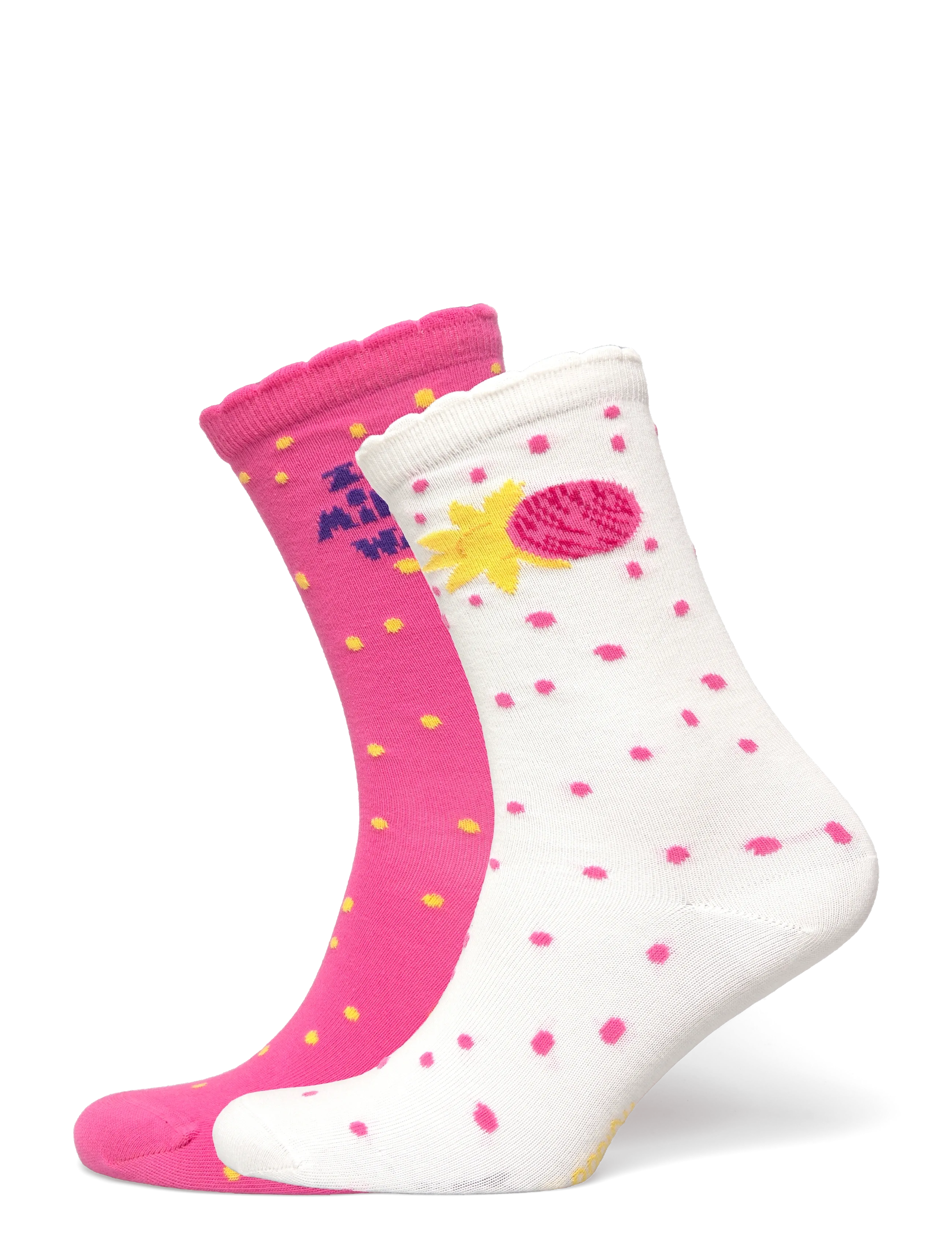 Mini Rodini The milky way 2-pack socks - Nyheder - PINK / pink/rose