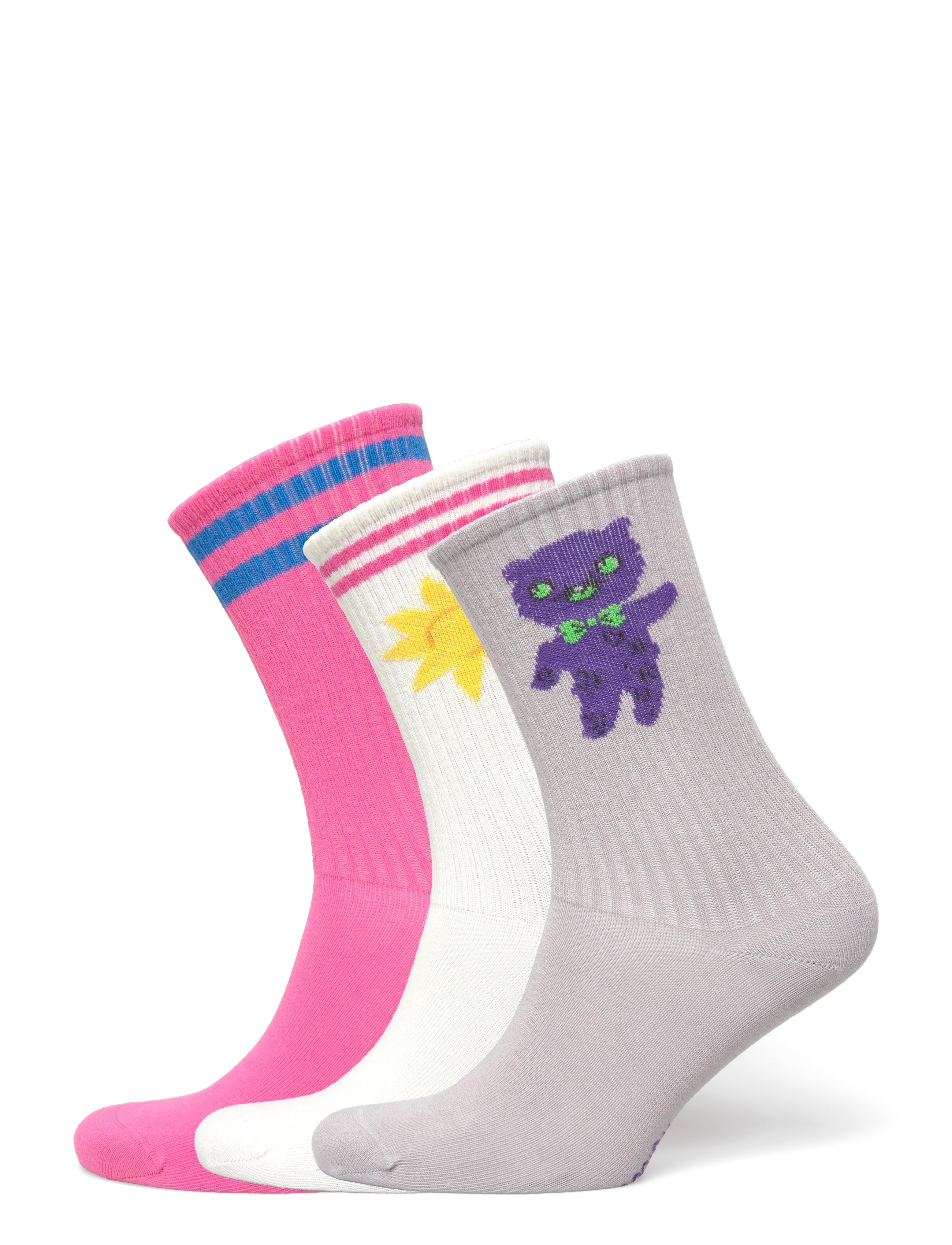 Mini Rodini Alien 3-Pack Socks, 20/23, Socken & Strumpfhosen, Mehrfarbig/gemustert - Kinder