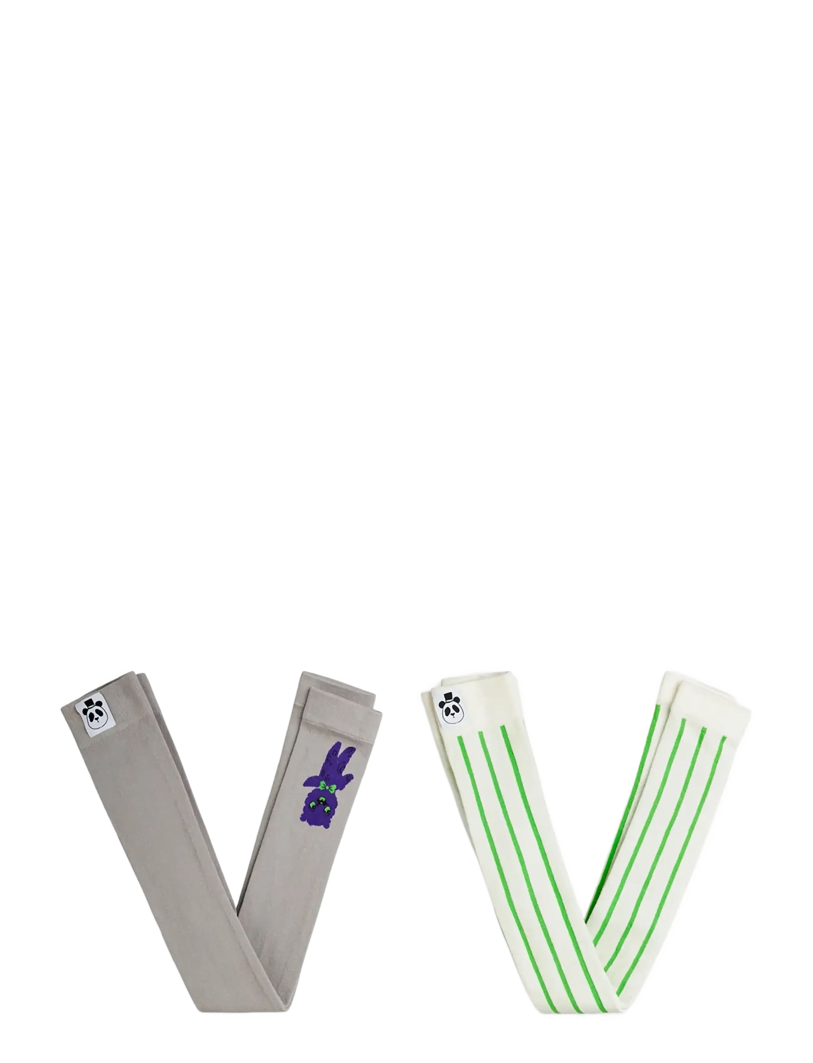 Mini Rodini Alien 2-pack leggings - Tøj - MULTI / grey