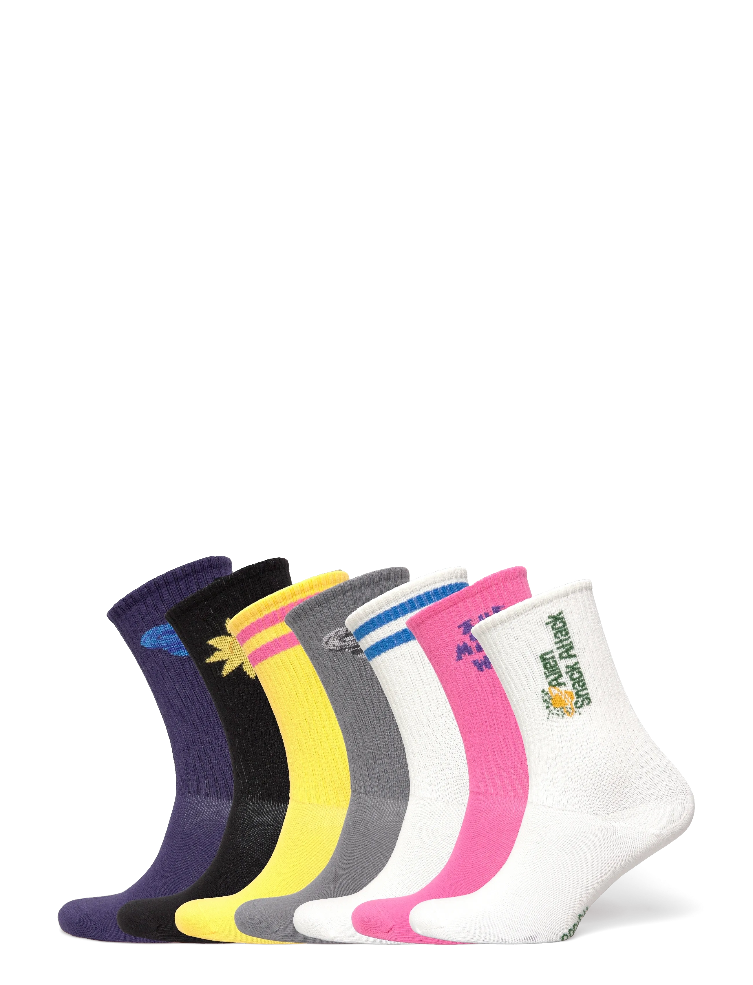 Mini Rodini Alien 7-Pack Socks, 20/23, Multi/patterned, Sokker & Strømpebukser > Sokker, Børn