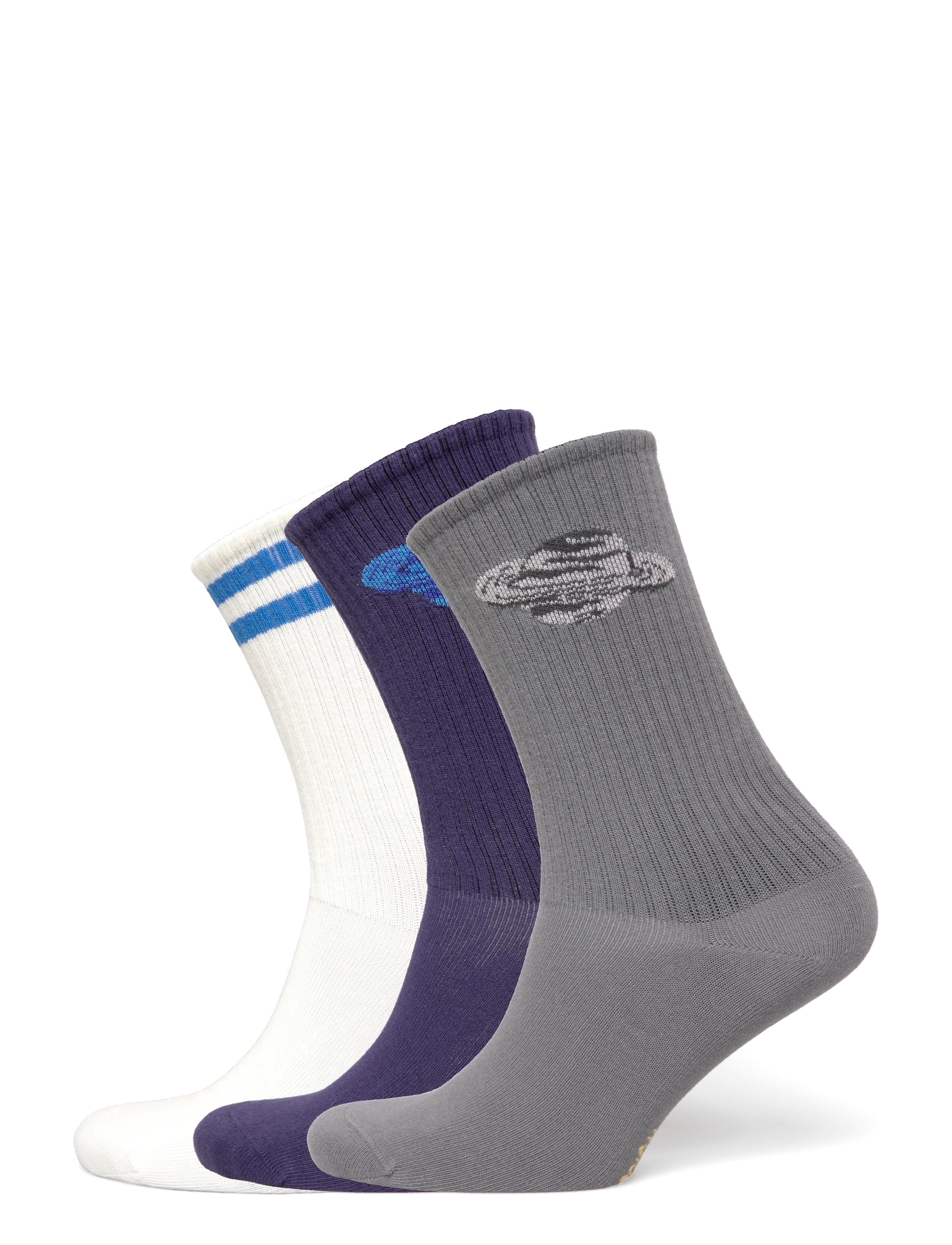 Mini Rodini Planet 3-Pack Socks, 24/27, Socken & Strumpfhosen, Mehrfarbig/gemustert - Kinder