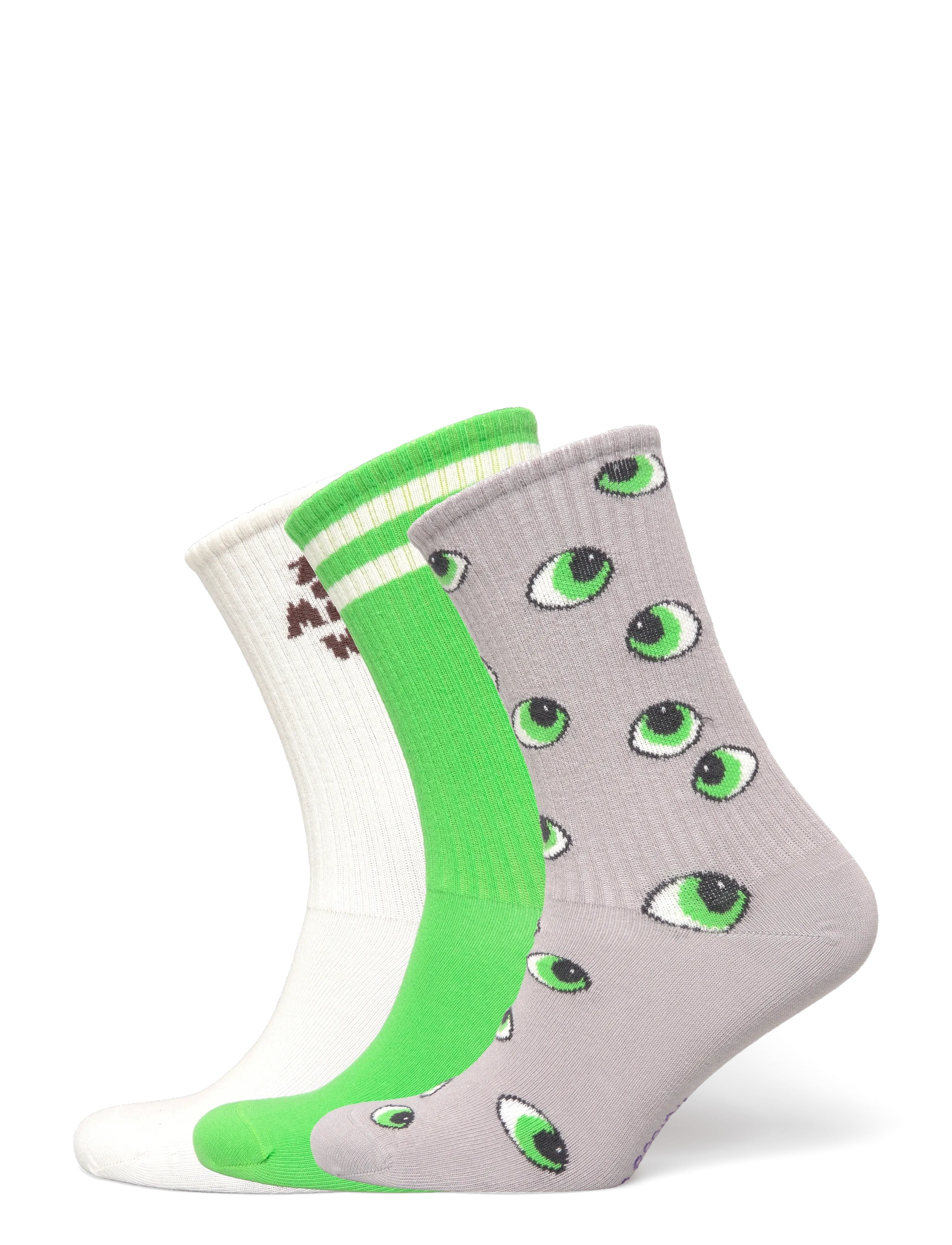Mini Rodini Eyes 3-pack socks - Tøj - MULTI / multi