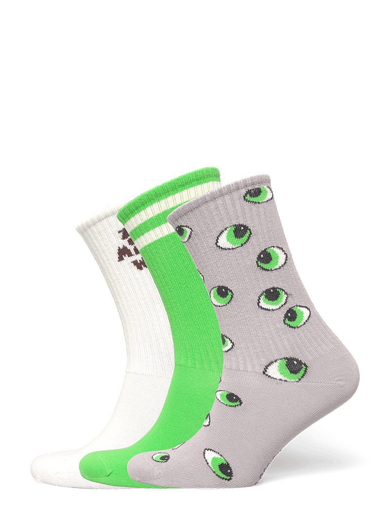 Mini Rodini - Eyes 3-pack socks - sokid - multi - 0