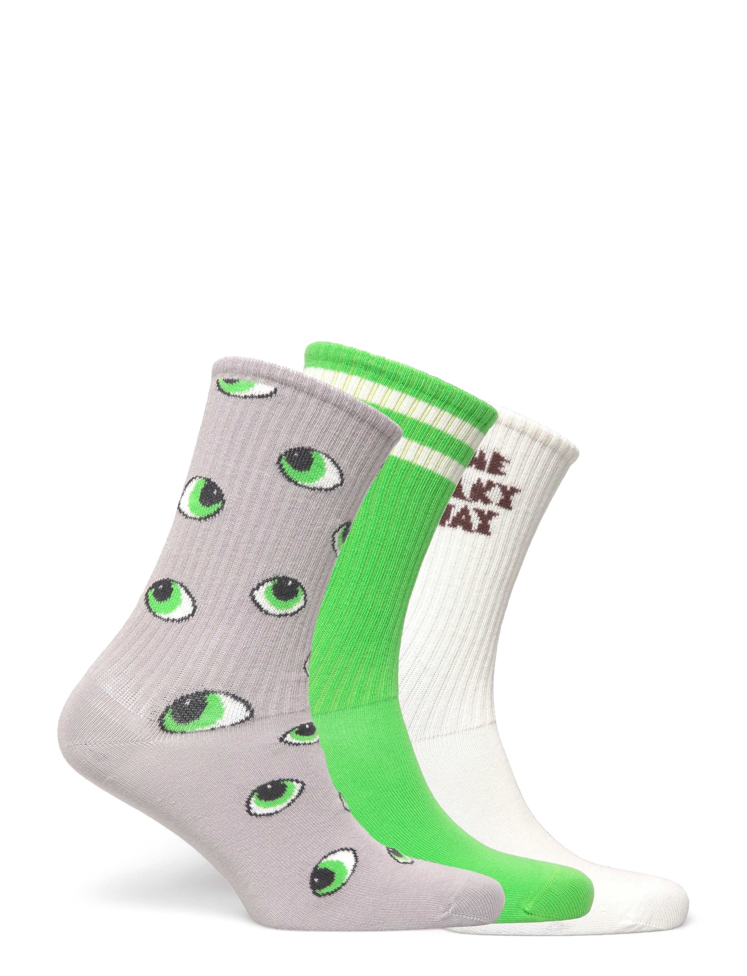 Mini Rodini - Eyes 3-pack socks - gode sommertilbud - multi - 1