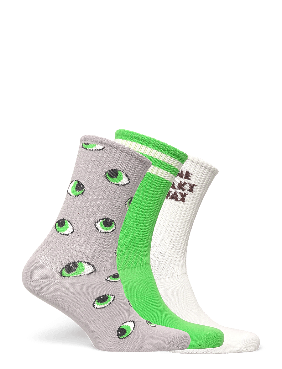 Mini Rodini - Eyes 3-pack socks - sokid - multi - 1