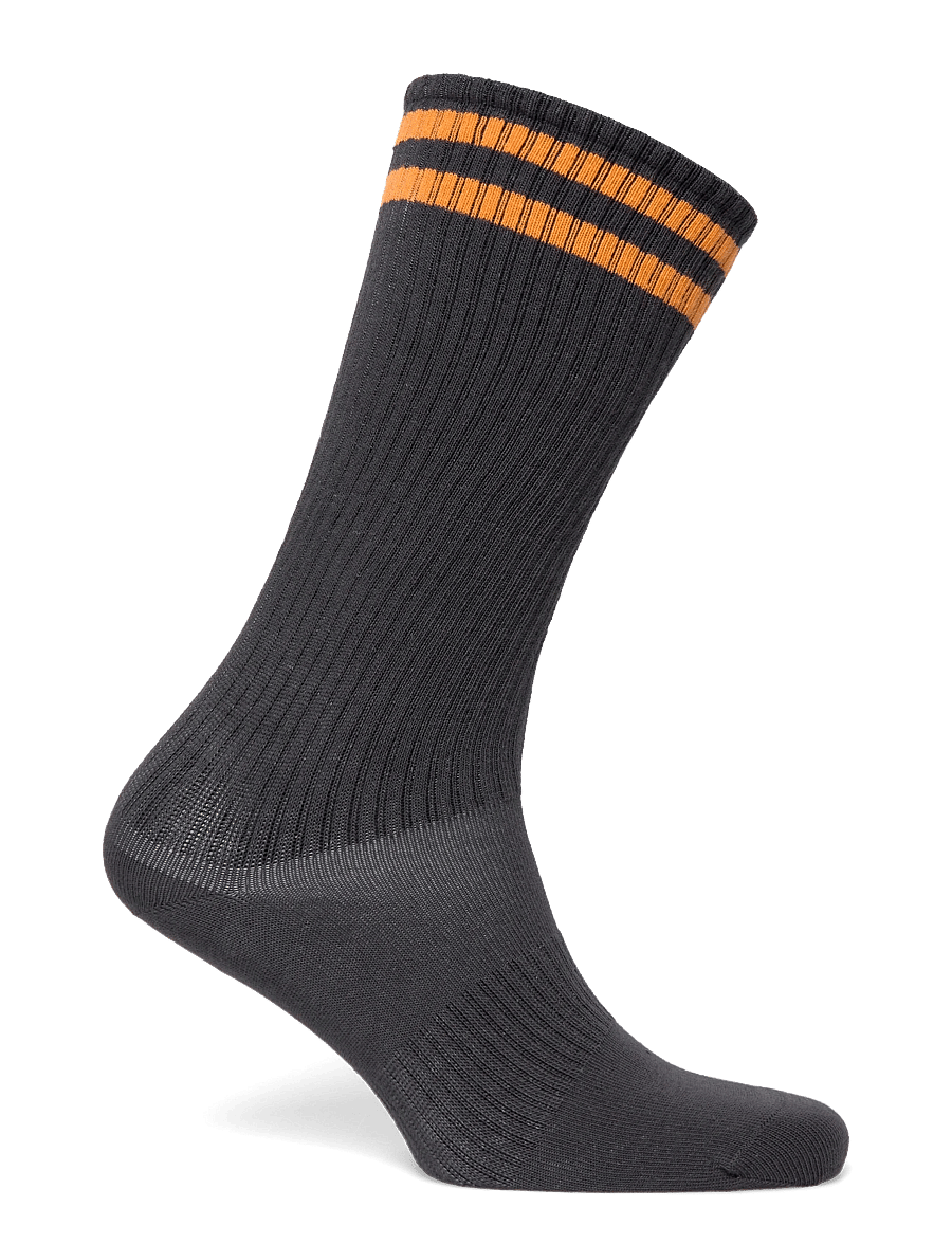 Mini Rodini - Football stripe knee-high socks - strumpor - black - 1