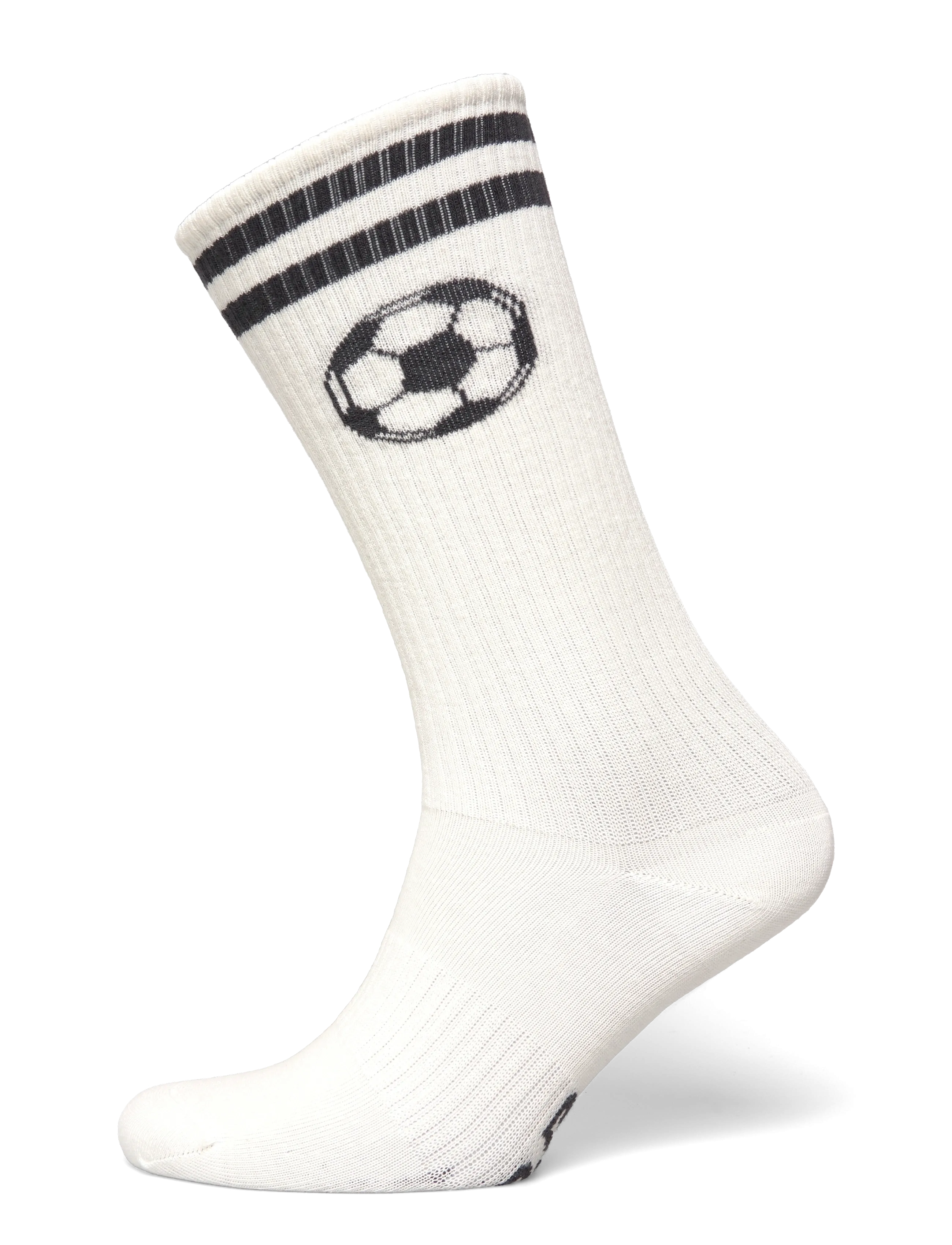 Mini Rodini Football knee-high socks - Tøj - OFF-WHITE / white