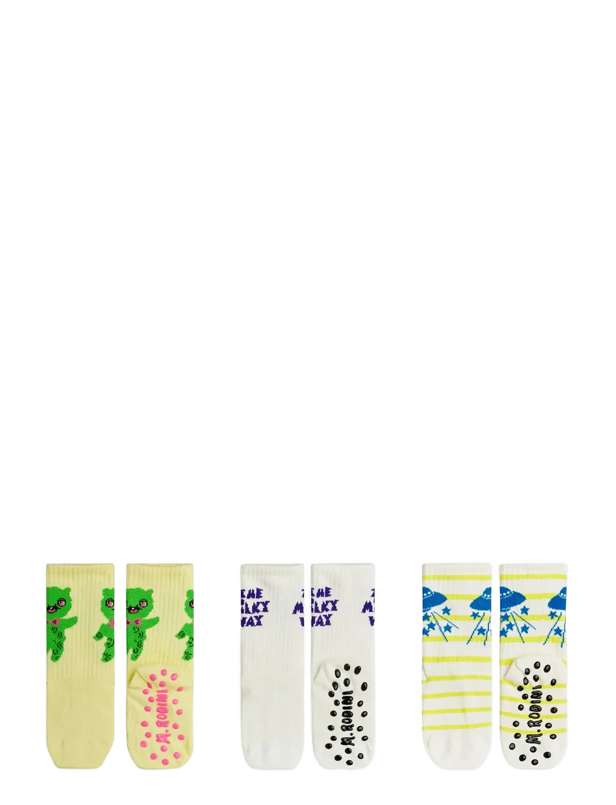 Mini Rodini - The milky way 3-pack anti-slip socks - babysokker - multi - 2