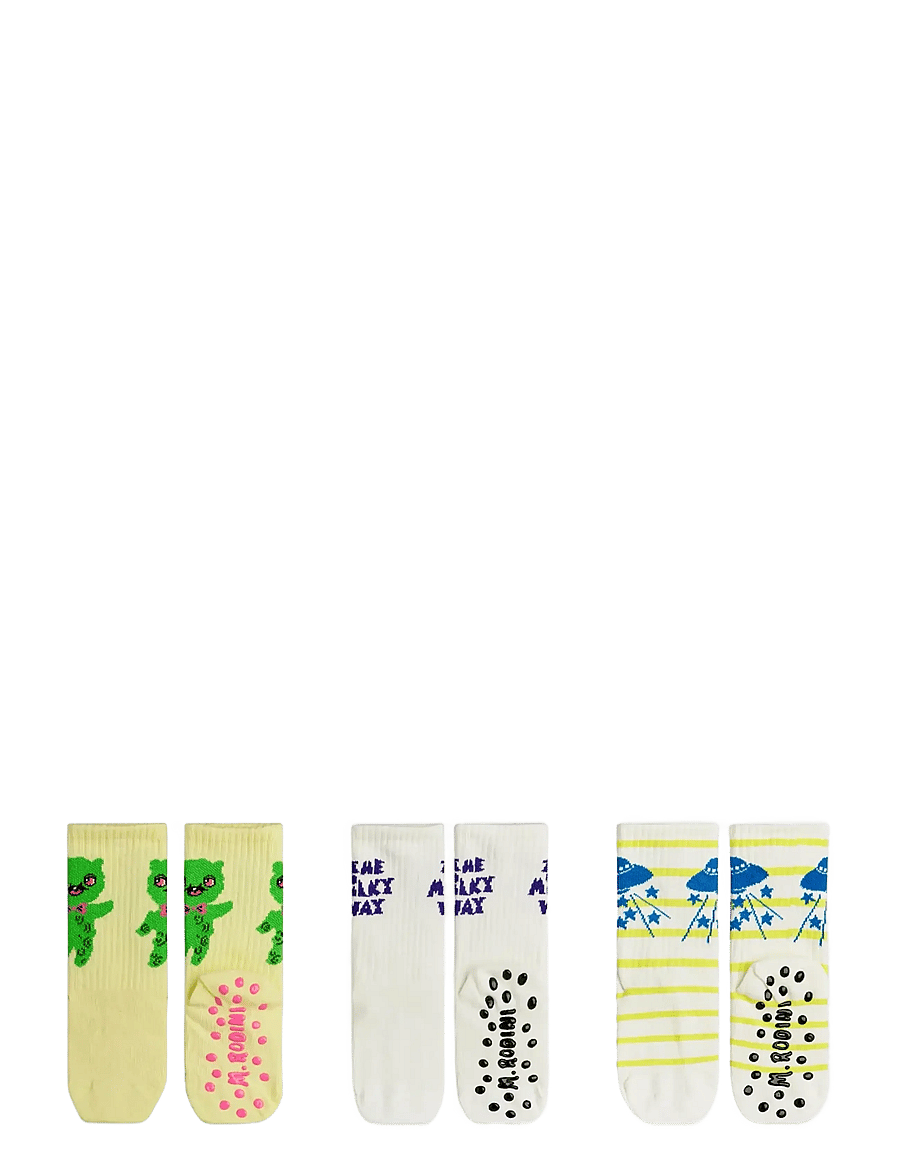 Mini Rodini - The milky way 3-pack anti-slip socks - bebisstrumpor - multi - 2