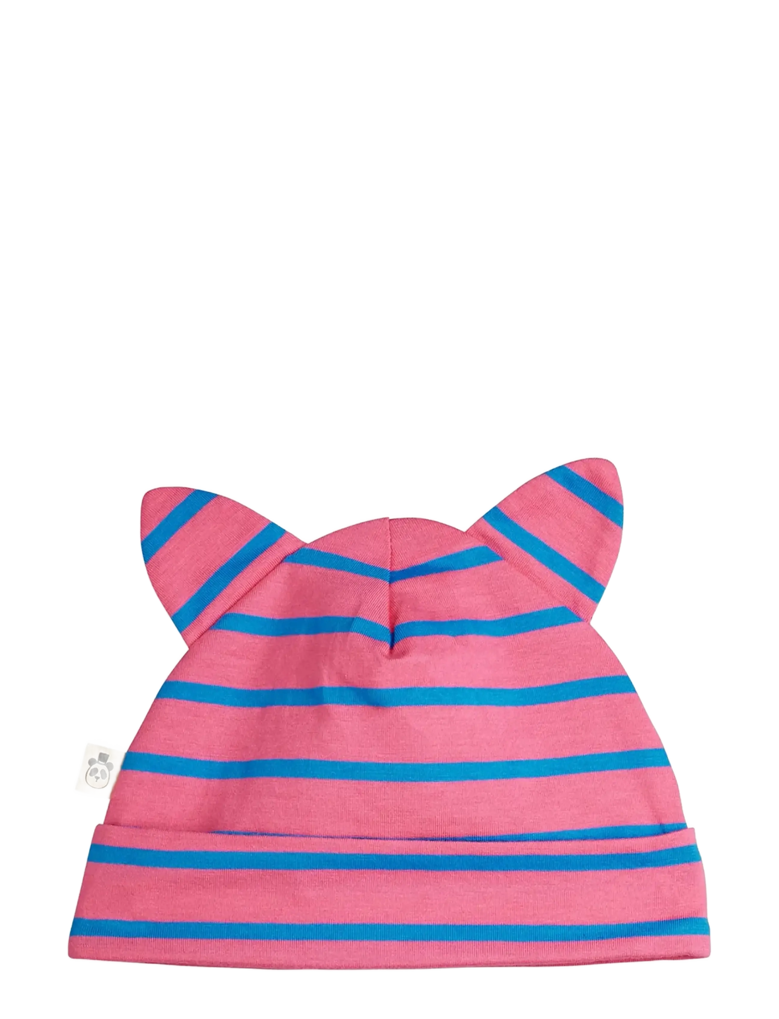 Mini Rodini - Stripe yd cat ear baby beanie - pink - 2