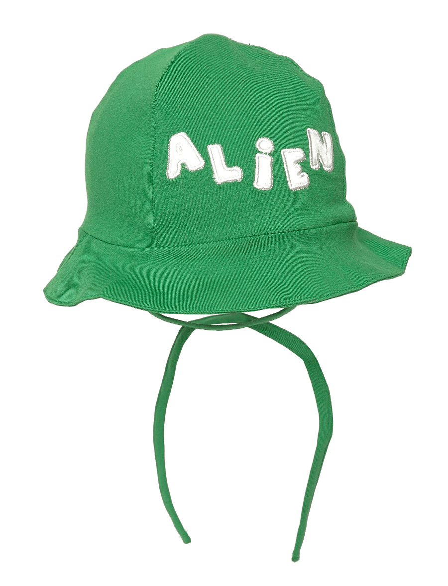 Mini Rodini - Alien application baby sun hat - solhattar - green - 0