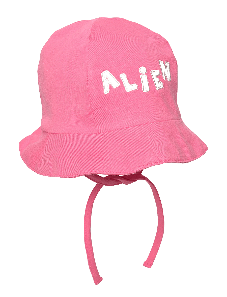 Mini Rodini - Alien application baby sun hat - sonnenhüte - pink - 0