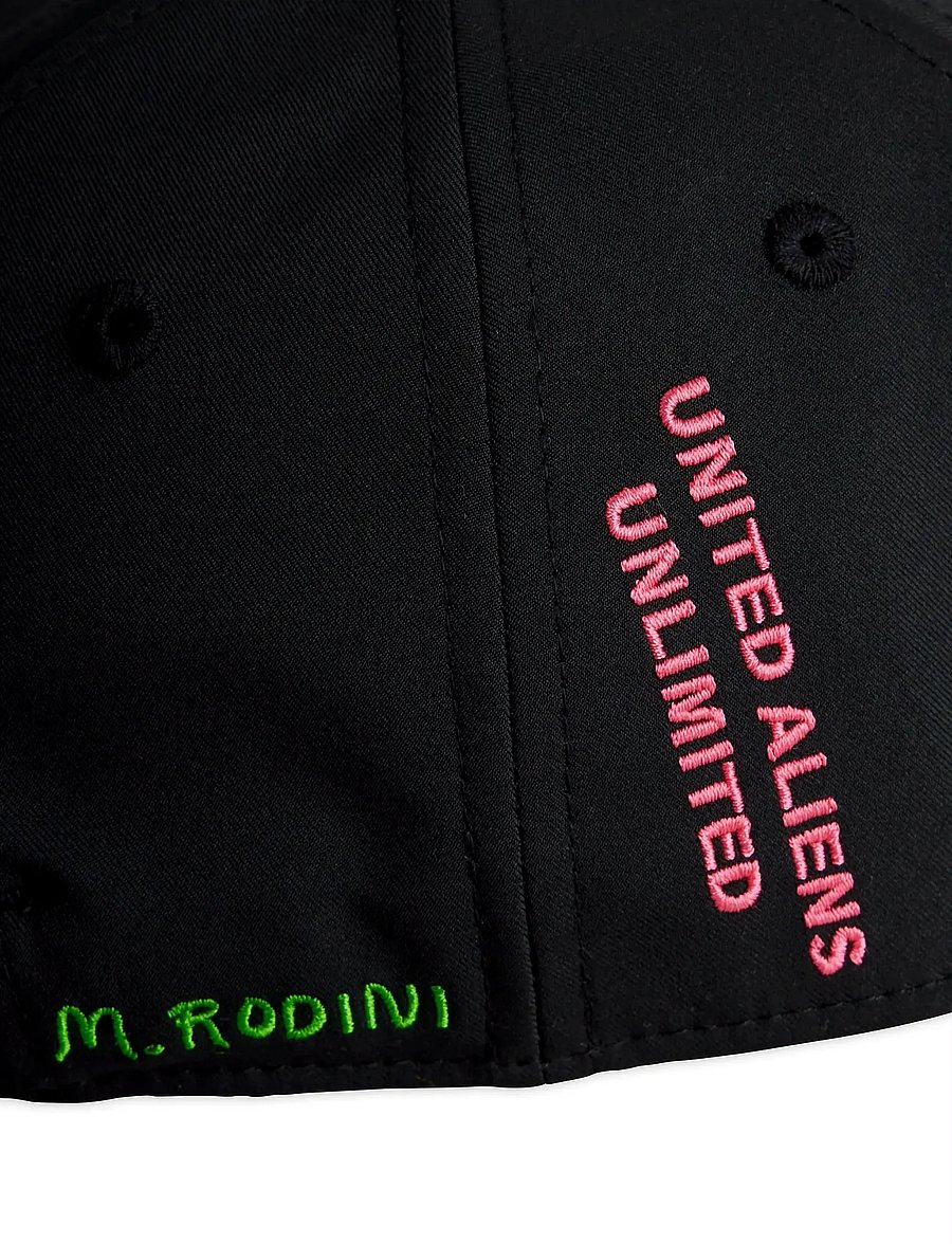 Mini Rodini - Snack attack emb cap - petten - black - 3
