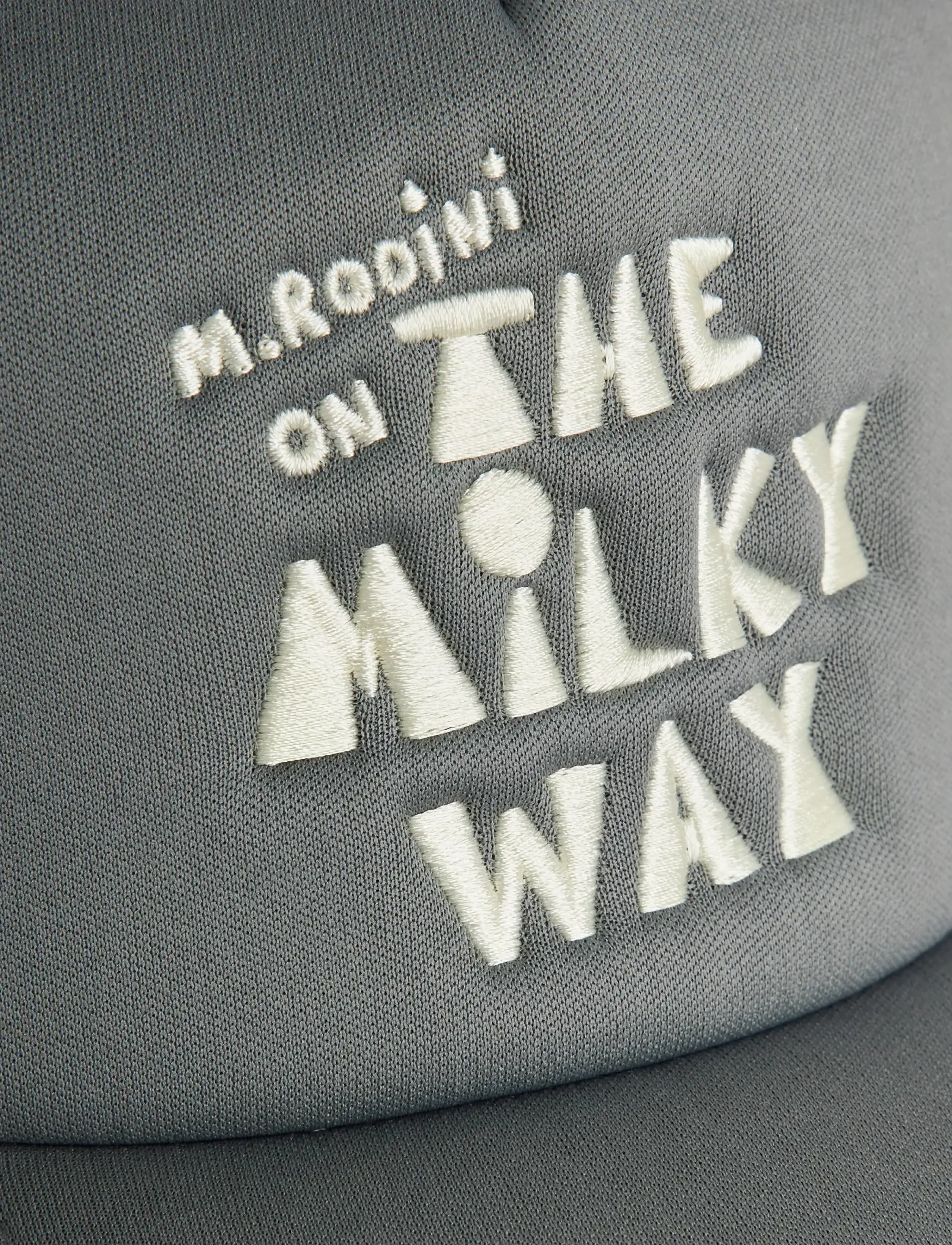 Mini Rodini - The milky way emb trucker cap - kepsar - grey - 3