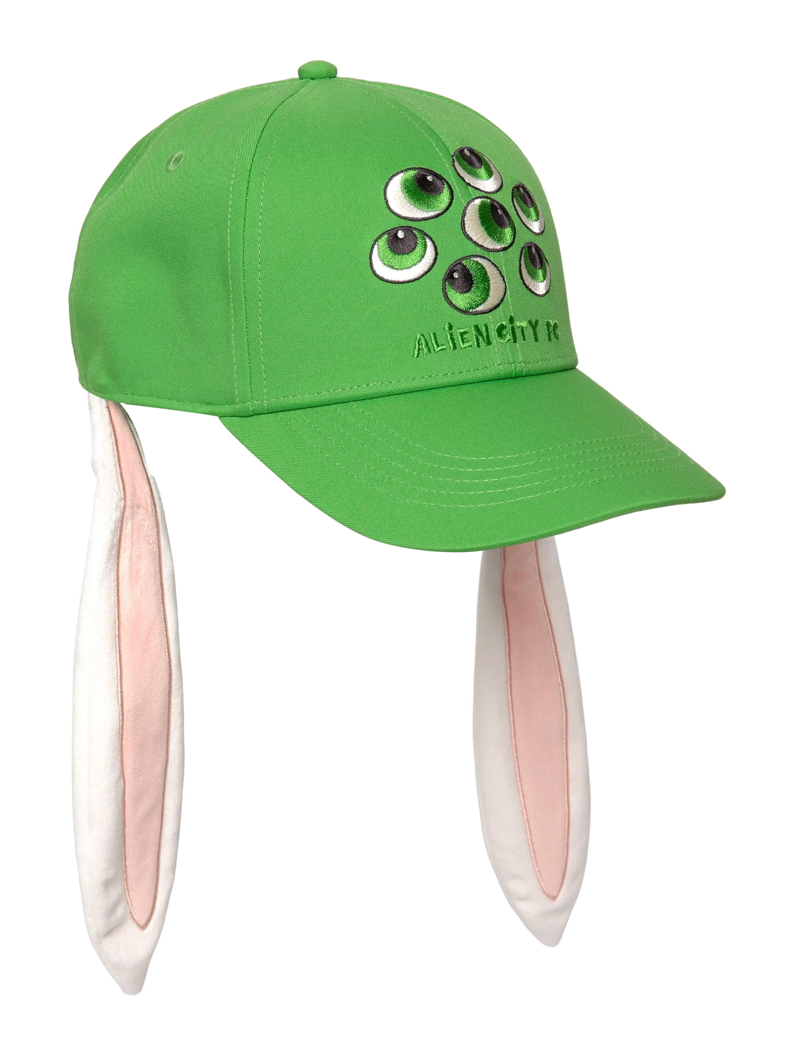 Mini Rodini Aliens Unlimited Rabbit Ear Cap, 48/50, Green, Hovedbeklædning > Kasketter, Børn