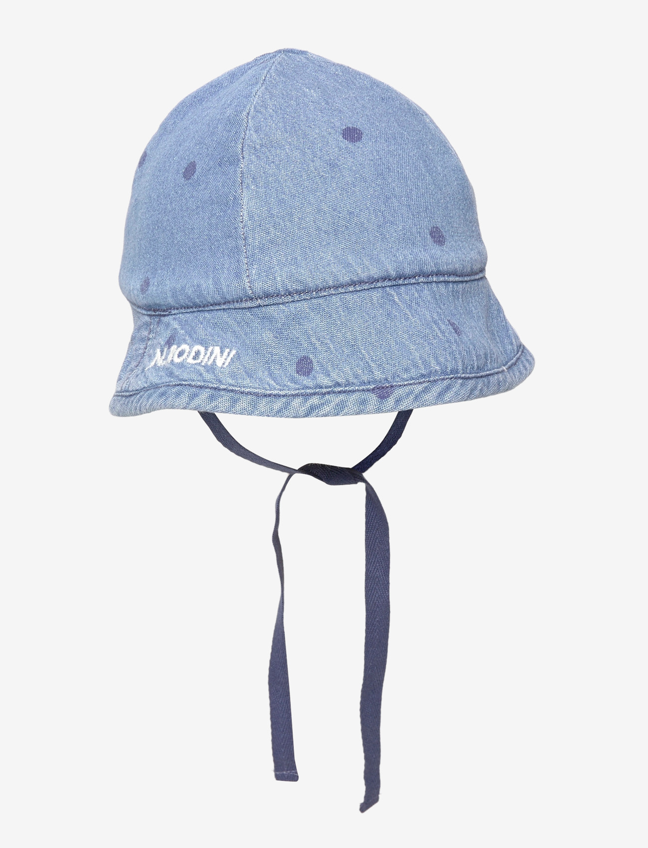 Mini Rodini - Lw denim dots aop sun hat - sonnenhüte - blue - 0