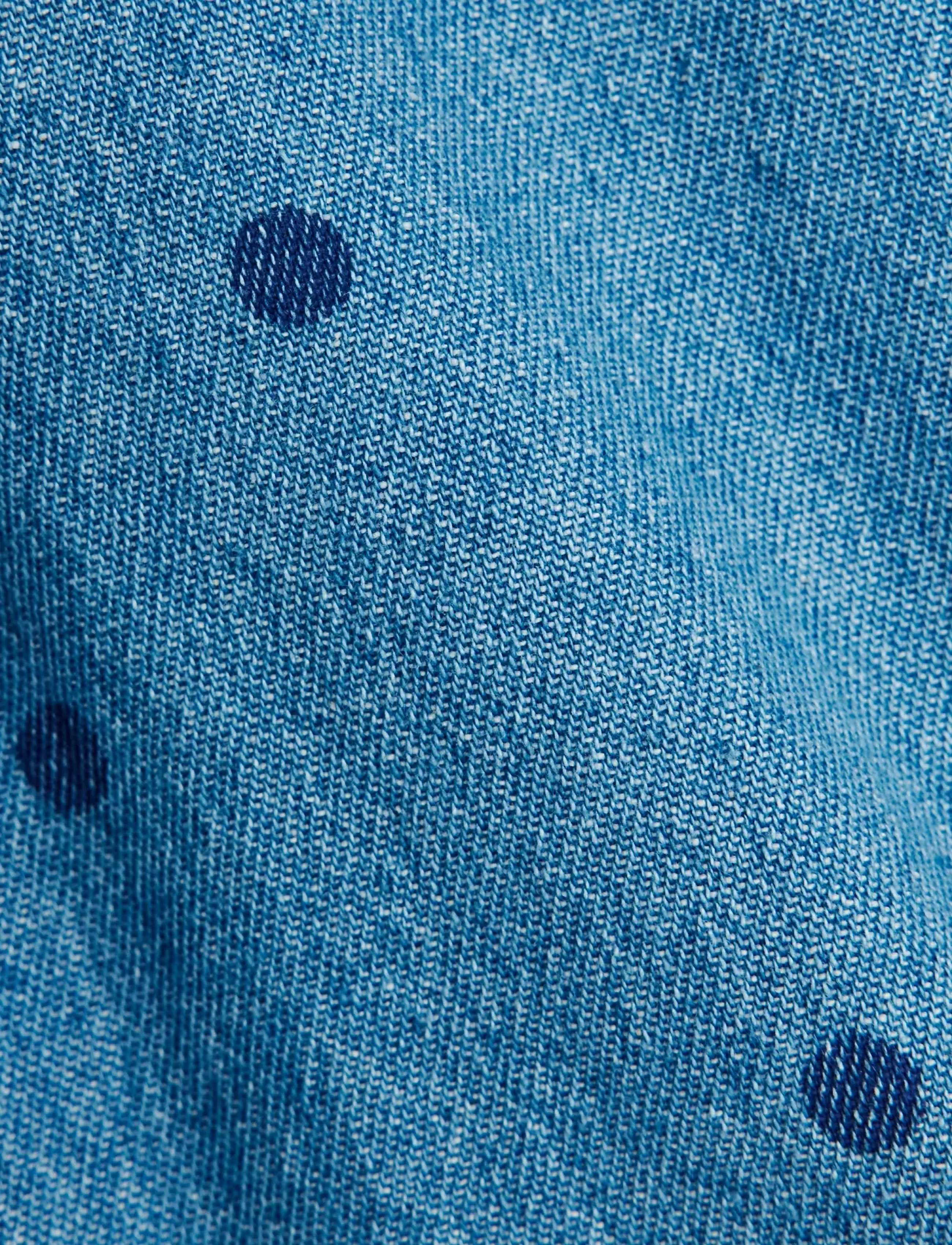 Mini Rodini - Lw denim dots aop sun hat - solhat - blue - 3