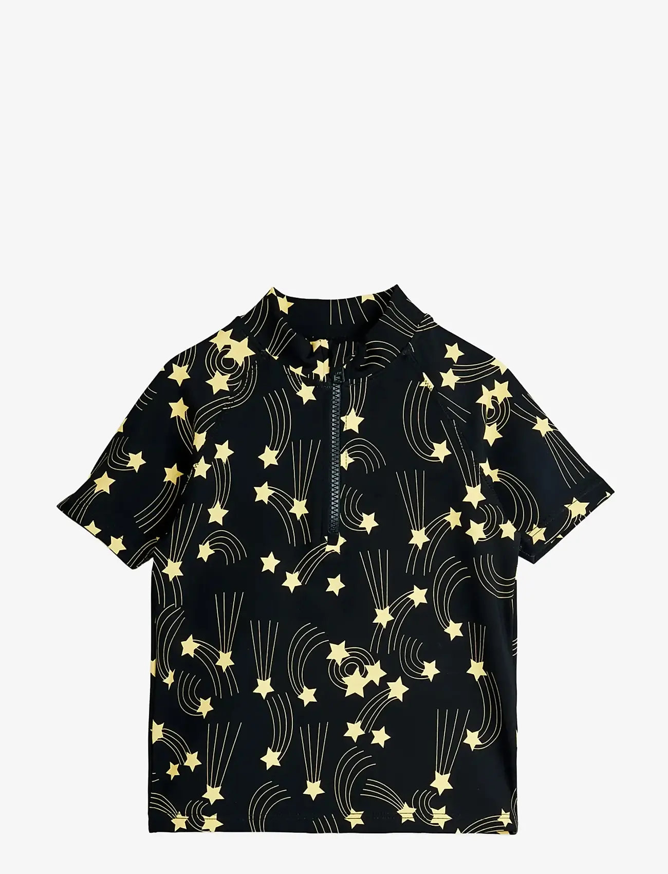 Mini Rodini - Starfall aop ss uv top - swim tops - black - 0