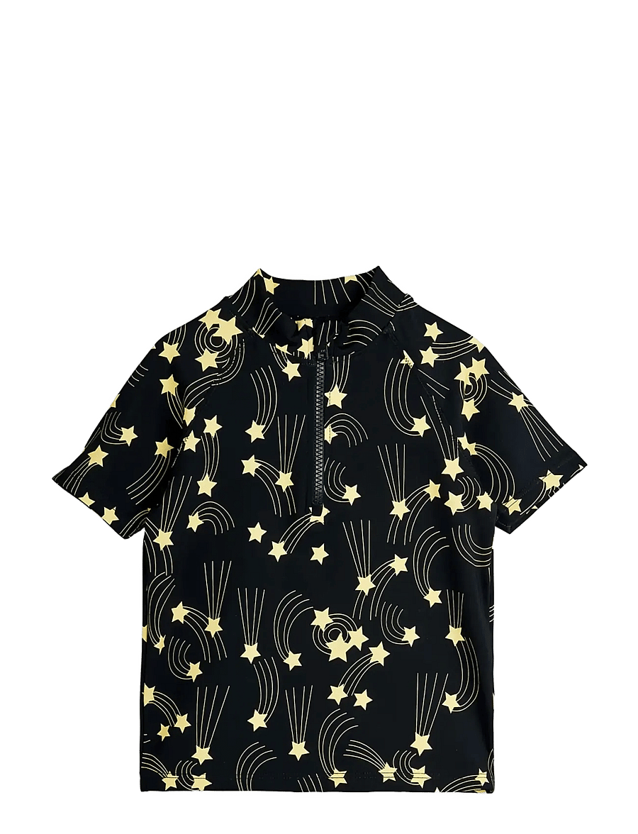 Mini Rodini - Starfall aop ss uv top - hauts de maillot de bain - black - 0