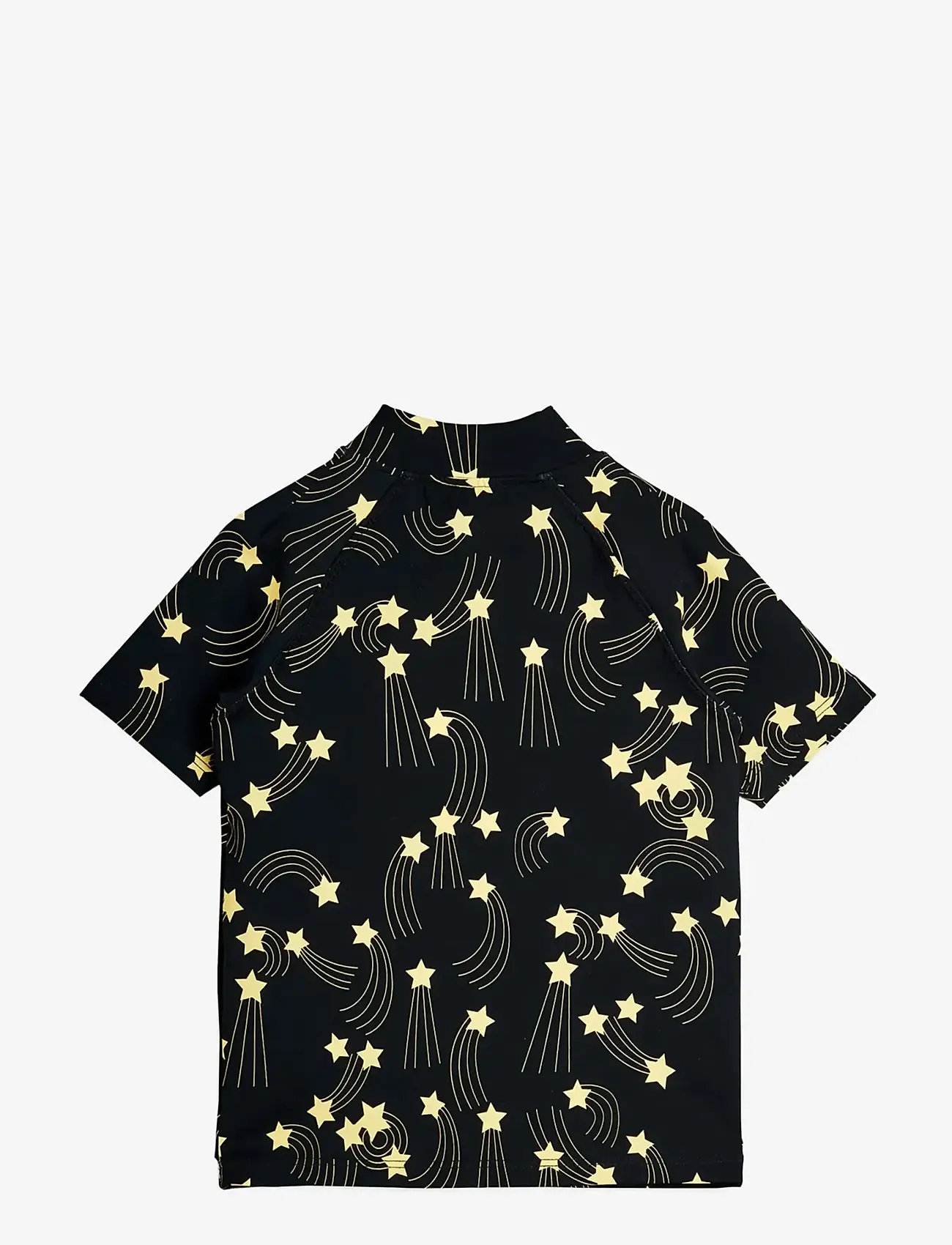 Mini Rodini - Starfall aop ss uv top - swim tops - black - 1