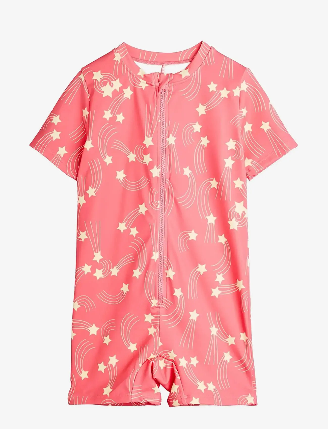Mini Rodini - Starfall aop ss uv suit - badeanzüge - pink - 0