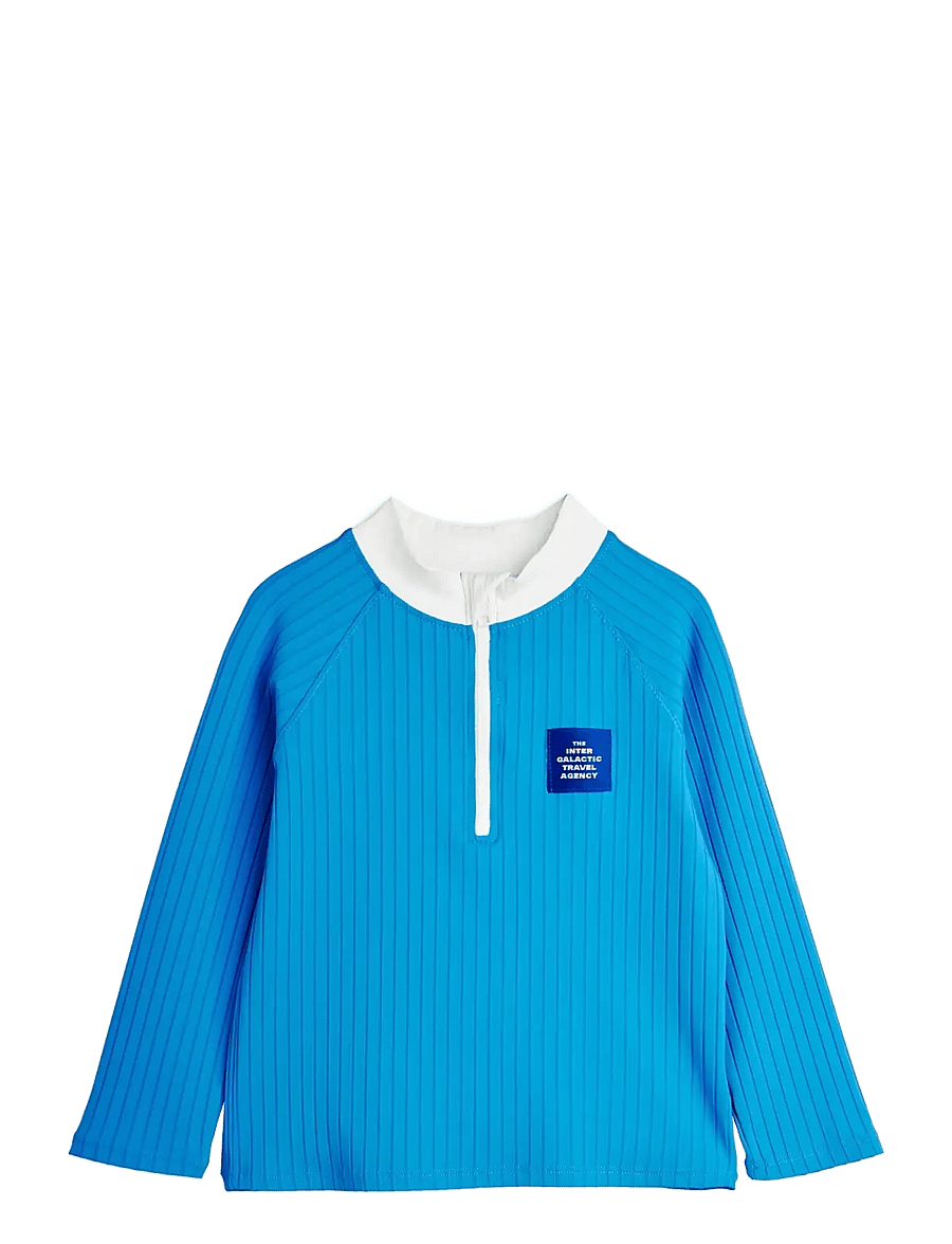 Mini Rodini - Travel agency patch ls uv top - bade-oberteile - blue - 0