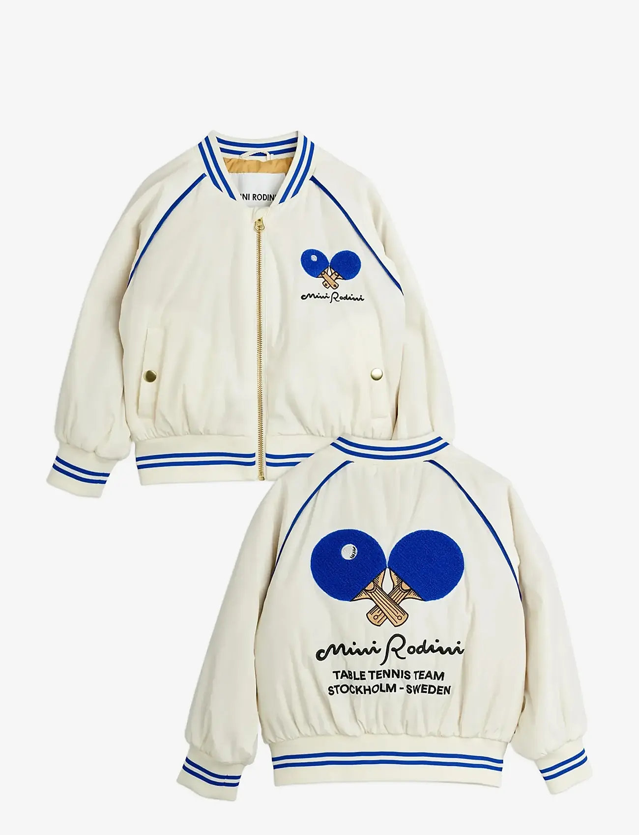 Mini Rodini - Table tennis team baseball jacket - bomberjacken - white - 0